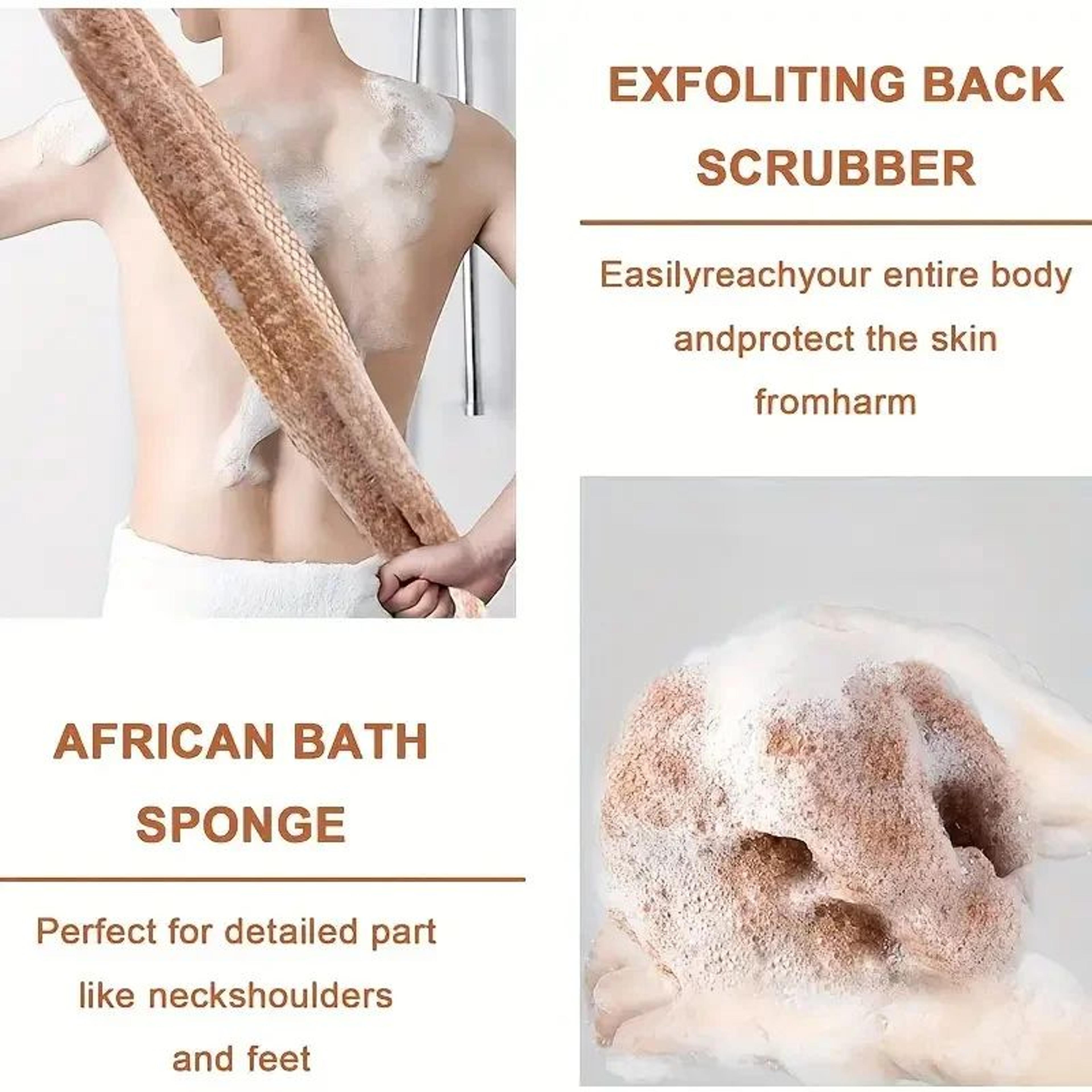 2 Piece African Exfoliating Mesh Bath Sponge Body Scrub Washcloth 2