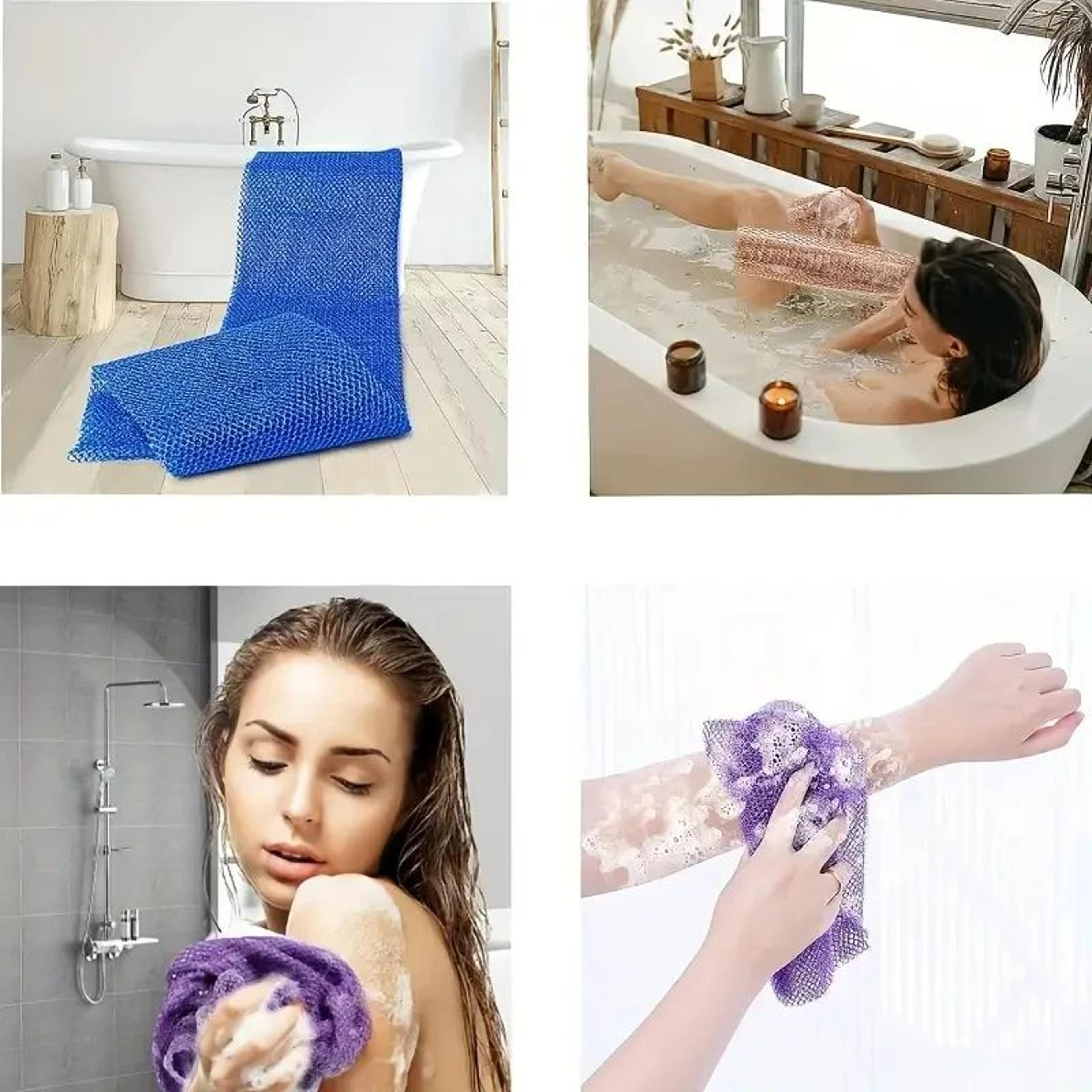 2 Piece African Exfoliating Mesh Bath Sponge Body Scrub Washcloth 8