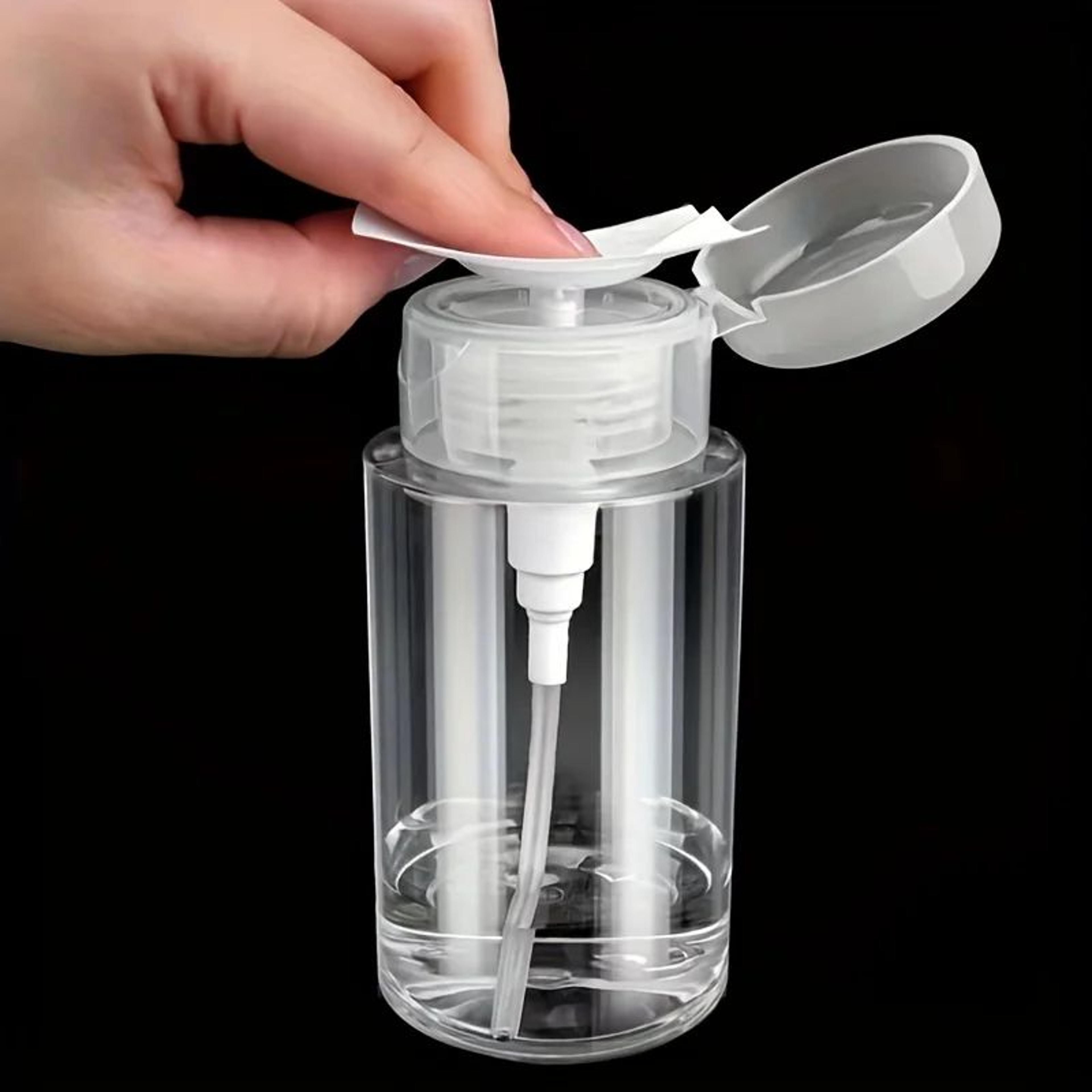 Transparent Push Down Pump Dispenser Refillable Cosmetic Bottle Set 9