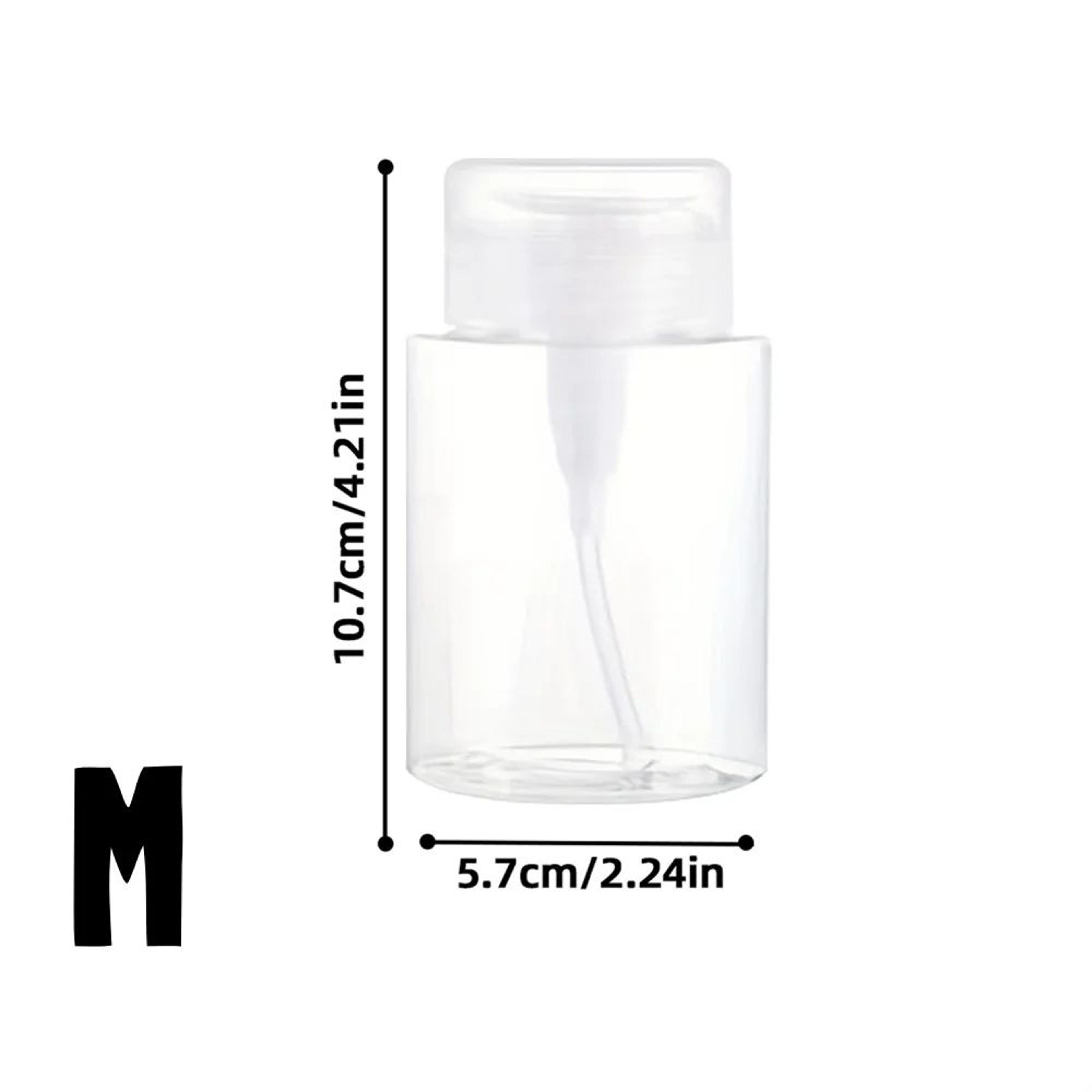 Transparent Push Down Pump Dispenser Refillable Cosmetic Bottle Set 14