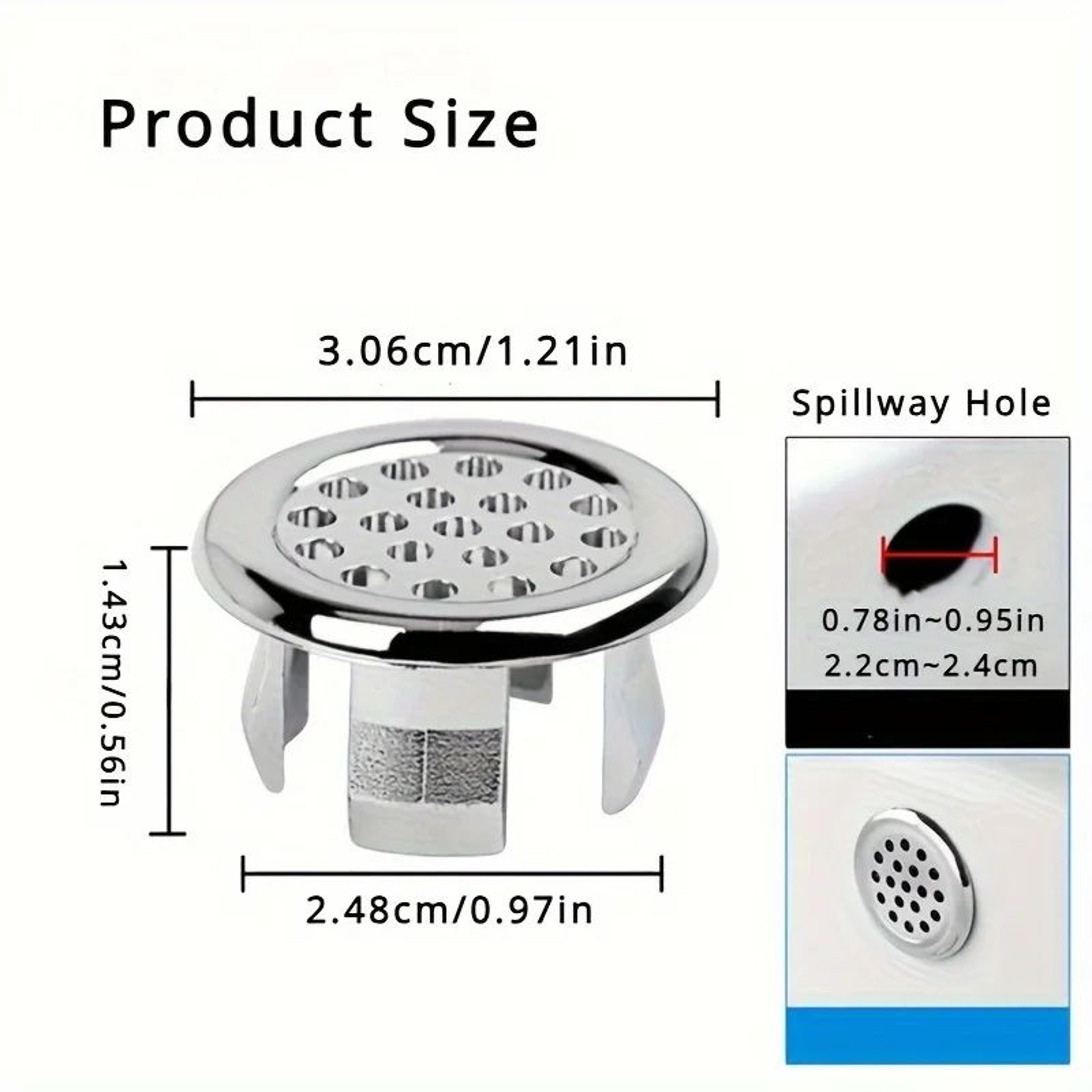 Chrome Sink Overflow Covers Round Basin Drain Plugs 5