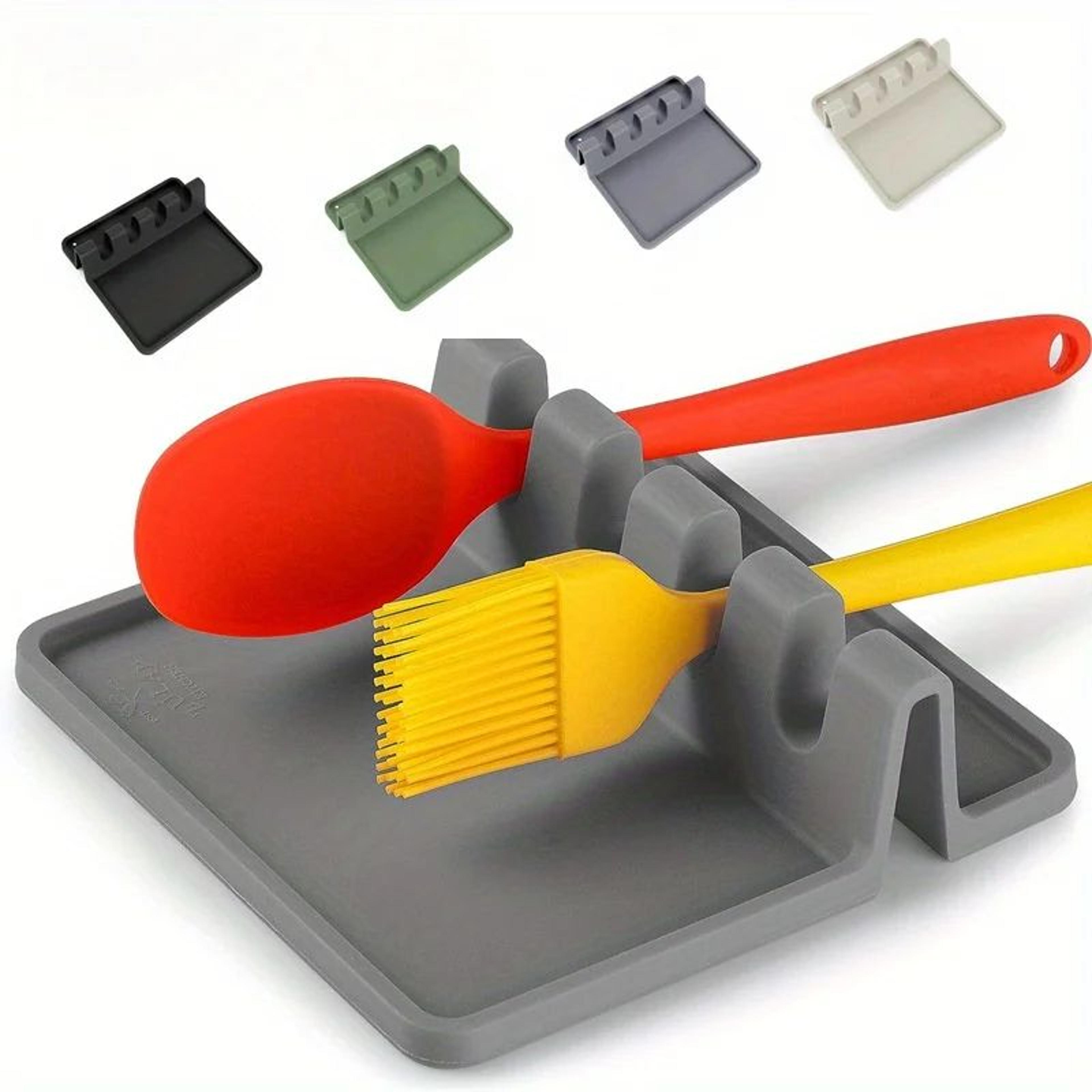 silicone kitchen utensil rest and drying organizer rack