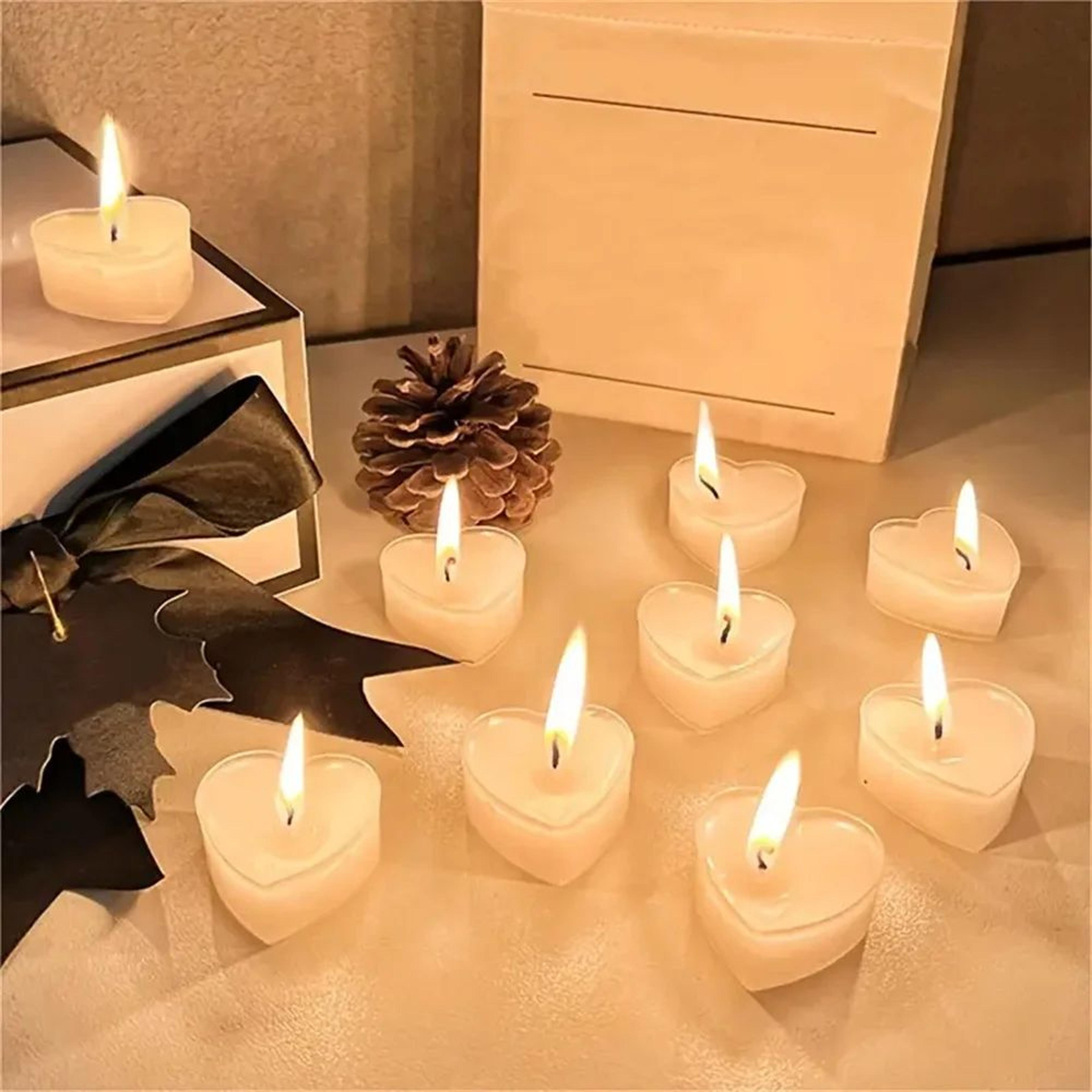 9 Piece Heart Shaped Scented Tealight Candle Set For Romantic Decor 3