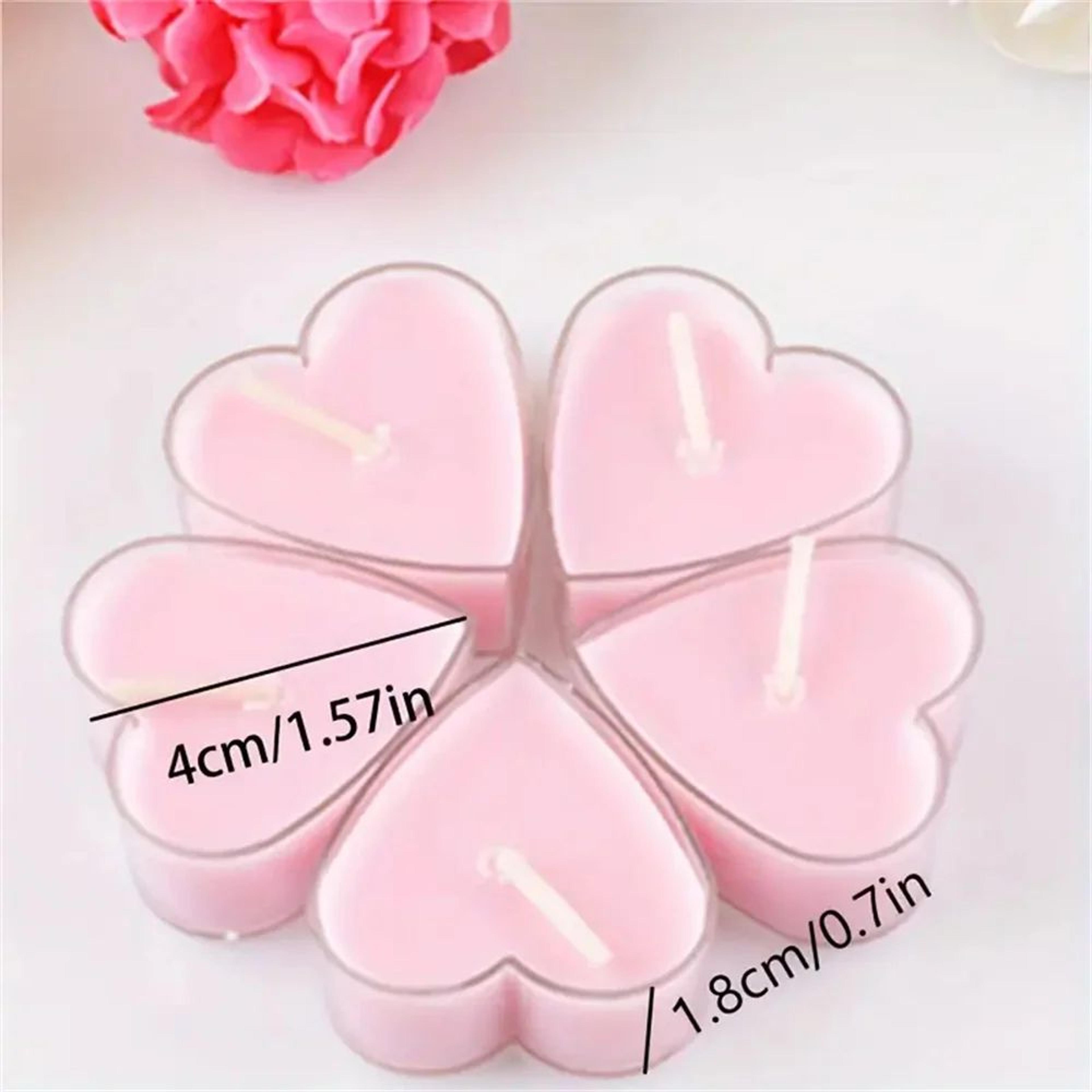 9 Piece Heart Shaped Scented Tealight Candle Set For Romantic Decor 5