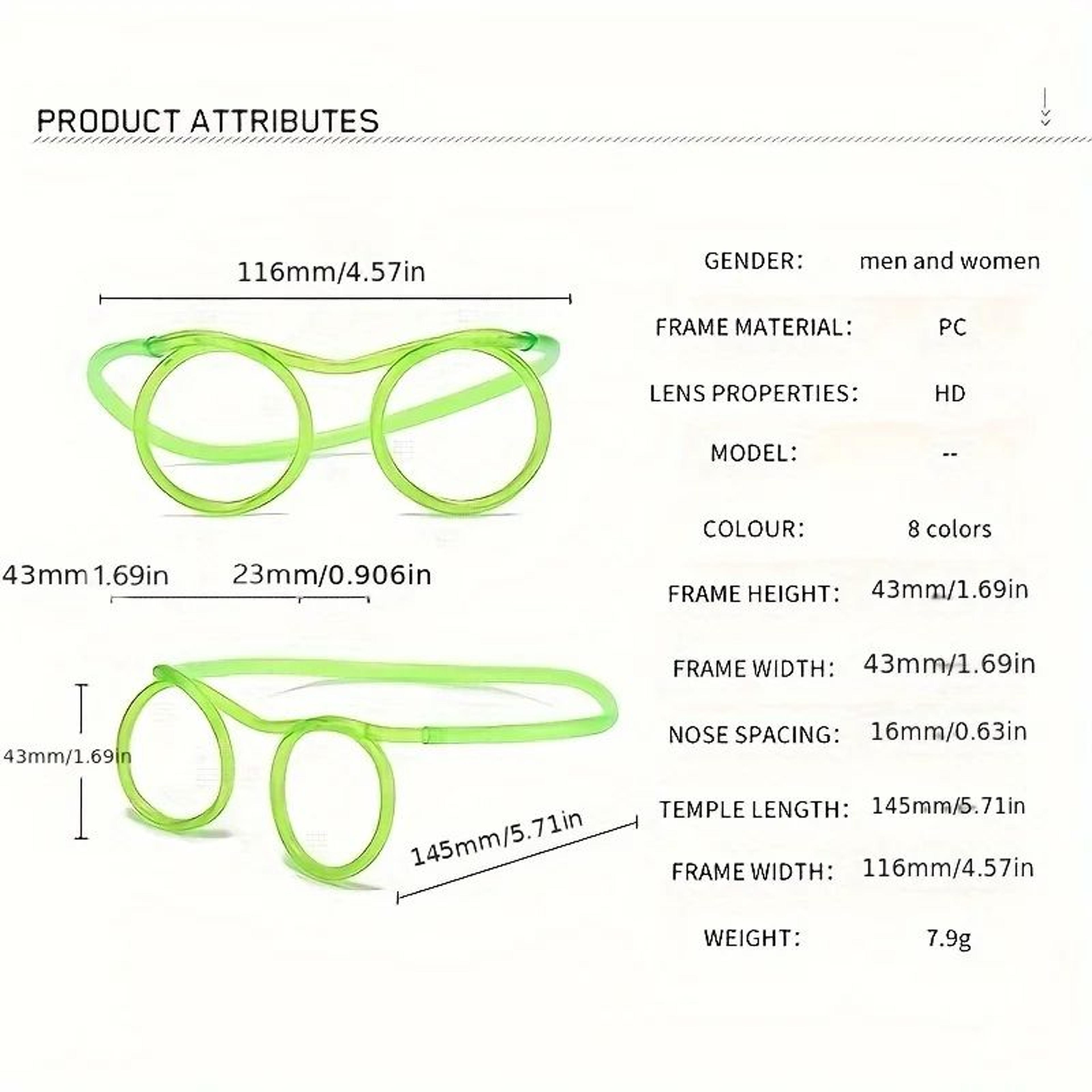 Funny Straw Glasses Flexible Drinking Tubes For Parties 6