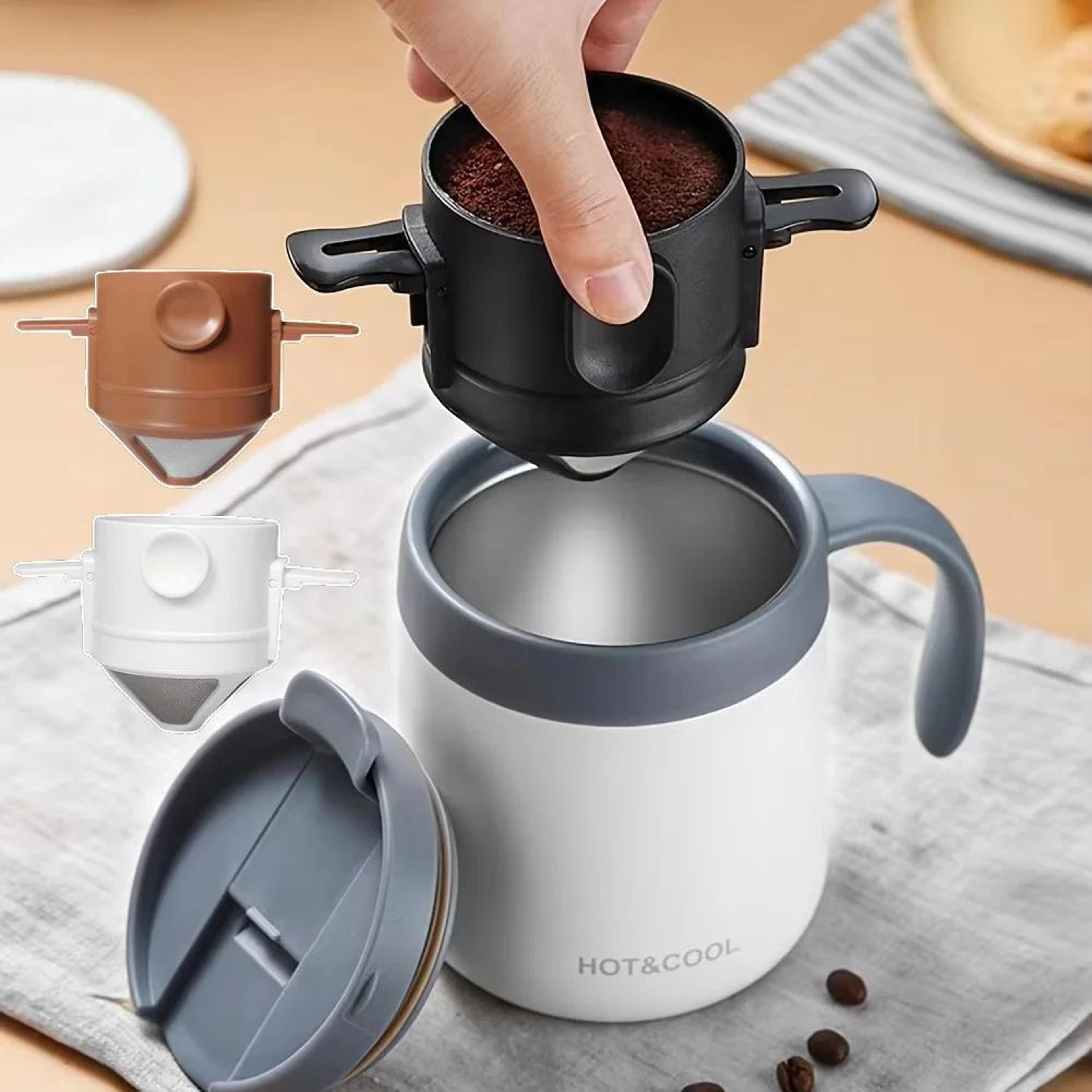 Folding Stainless Steel Pour Over Coffee Dripper Filter 0