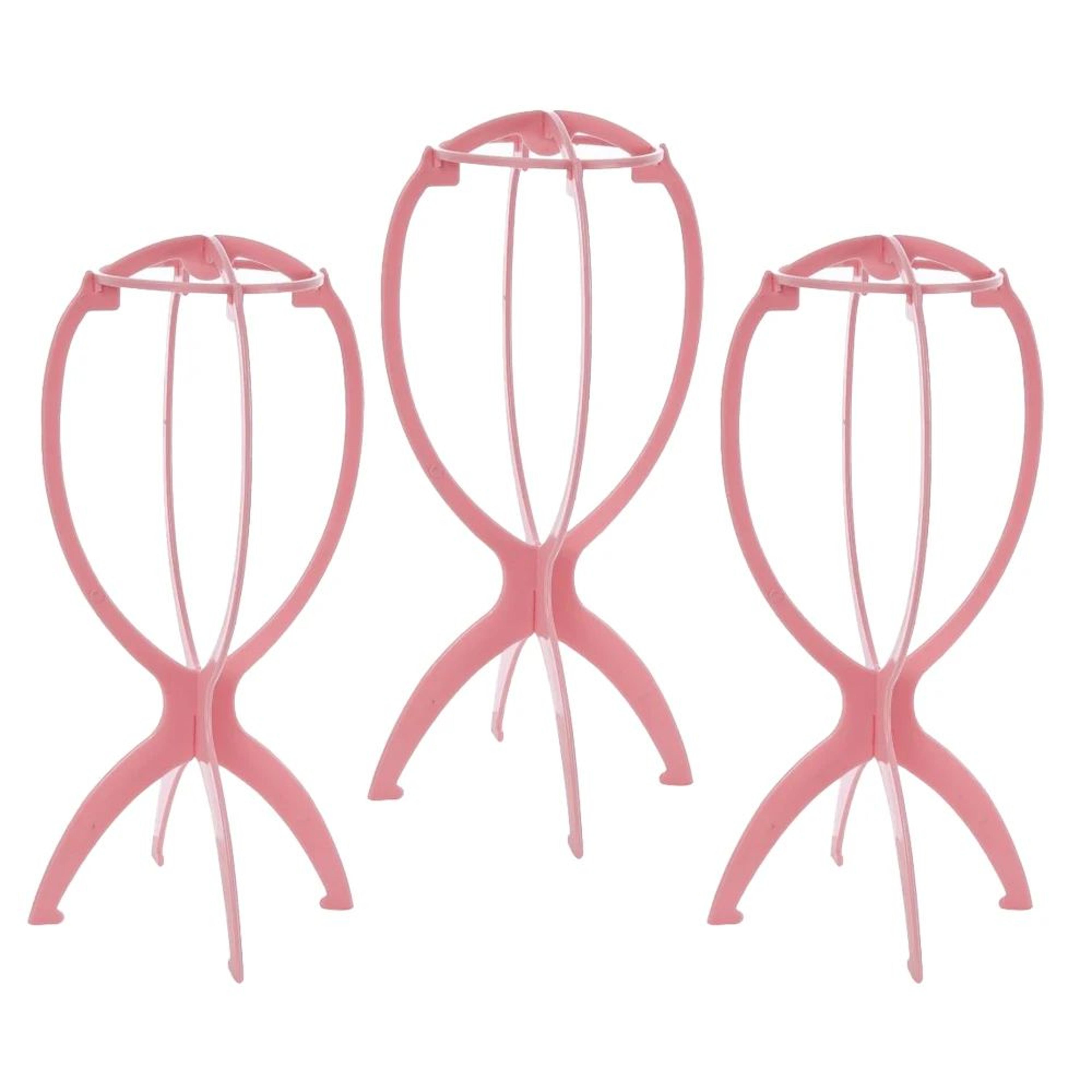 3 Piece Collapsible Wig Stand For Styling Storage And Display 9
