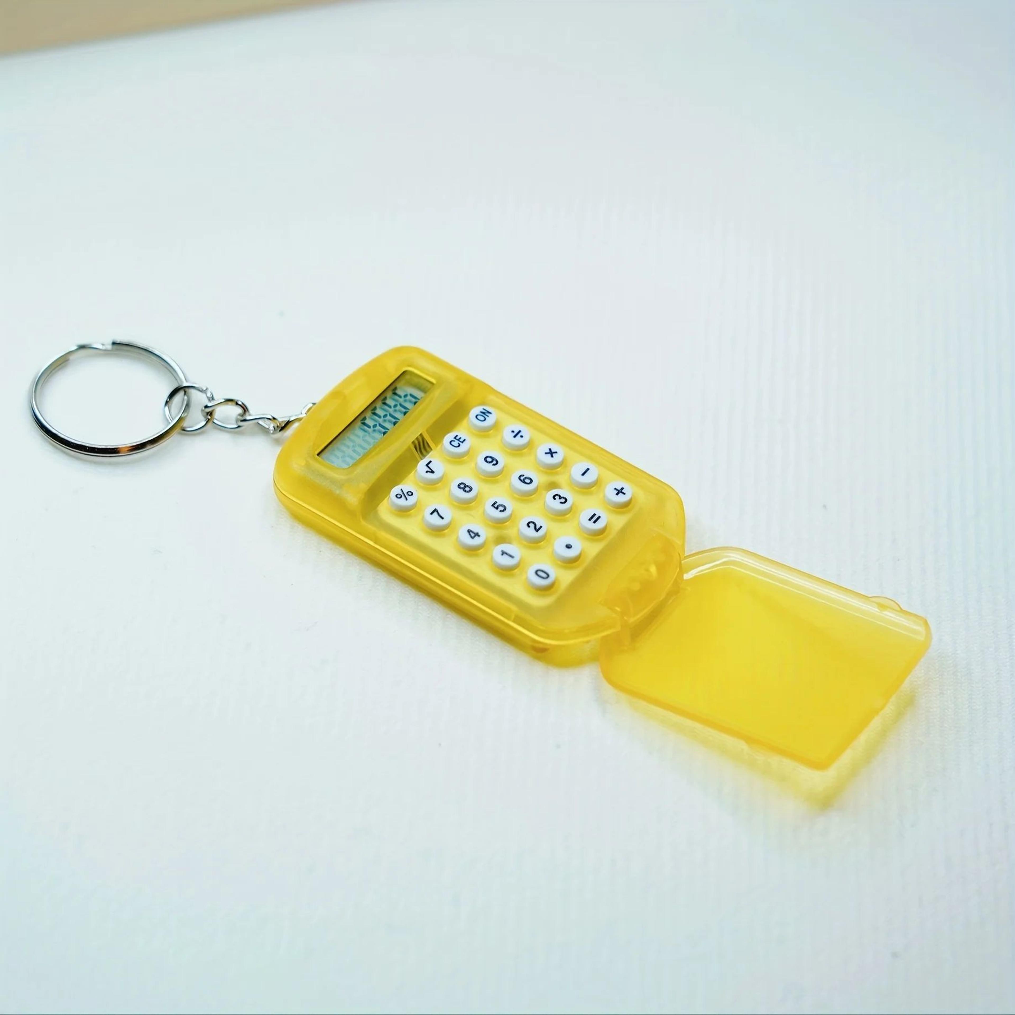 Cute 8 Bit Mini Flip Calculator Keychain 15