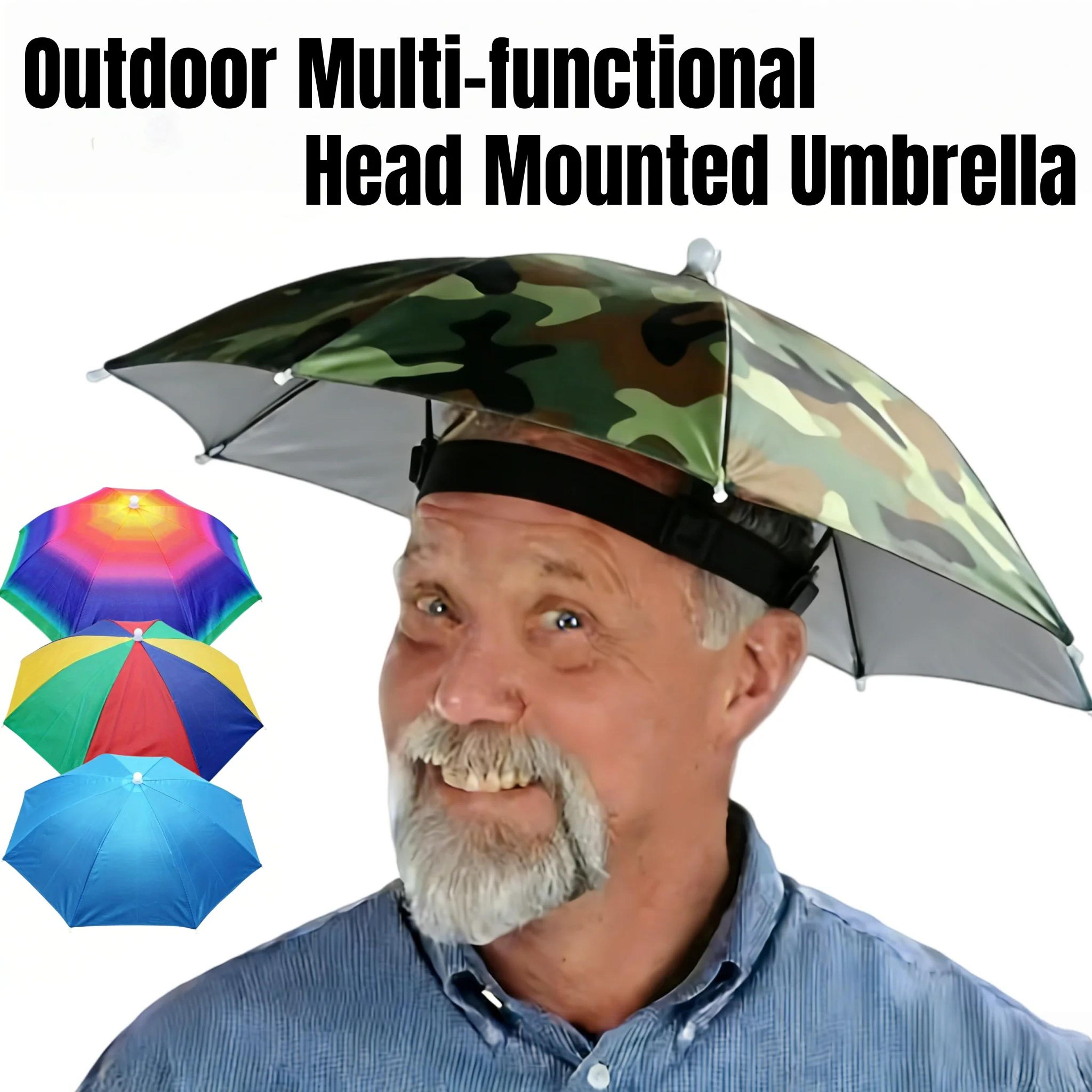 adjustable foldable head umbrella hat for outdoor activities