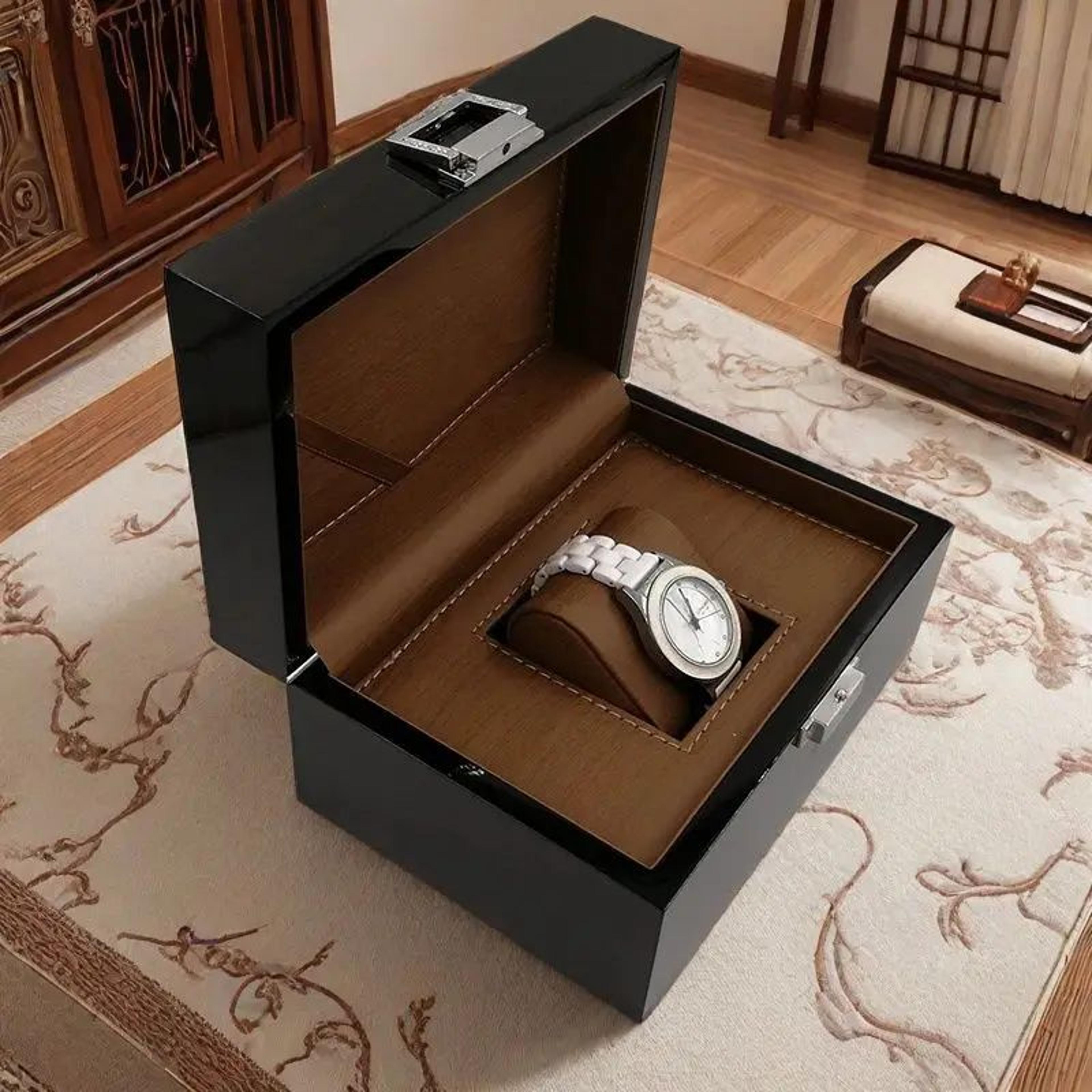 premium solid wood watch and jewelry storage display box