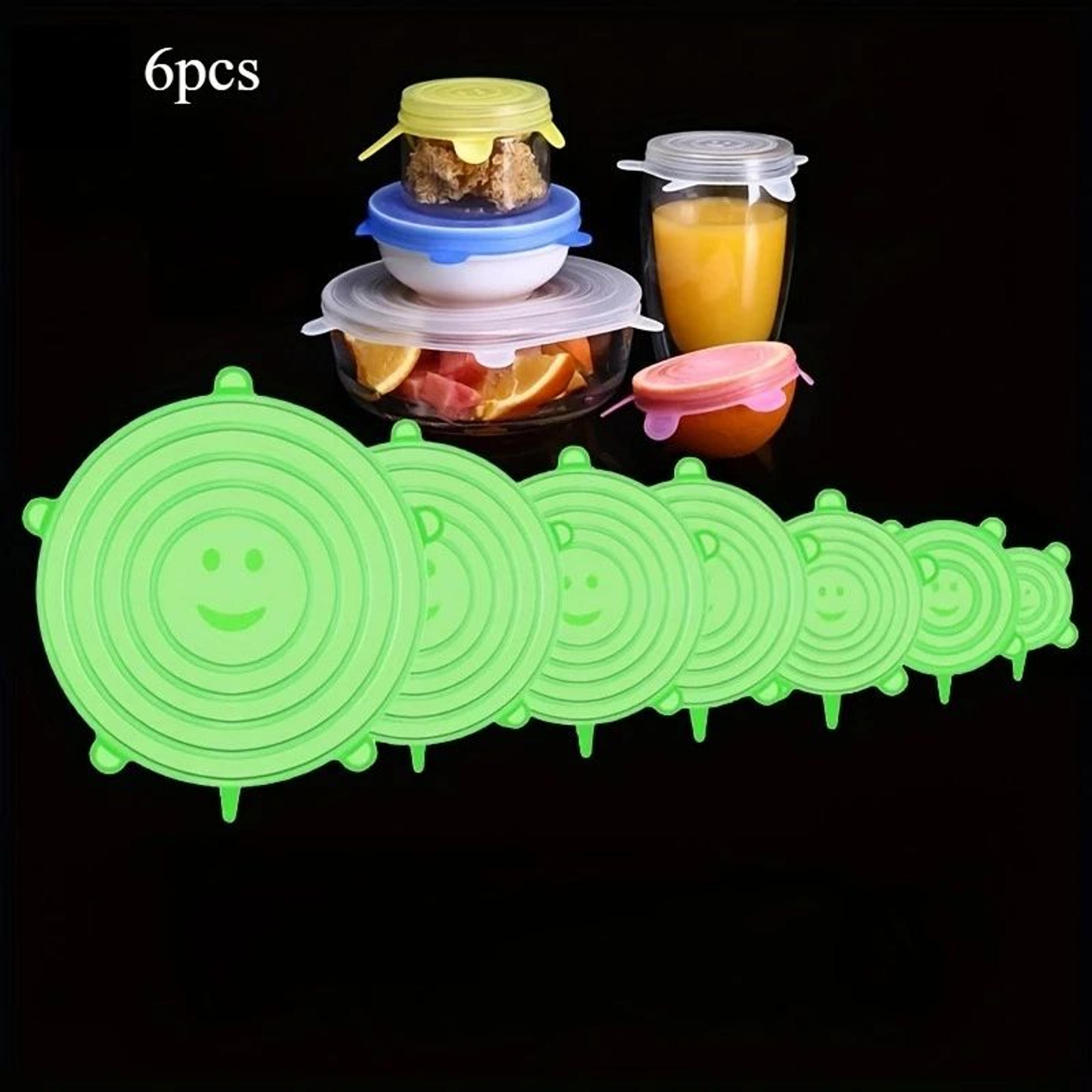 6 Piece Reusable Silicone Stretch Lids For Food Storage 11