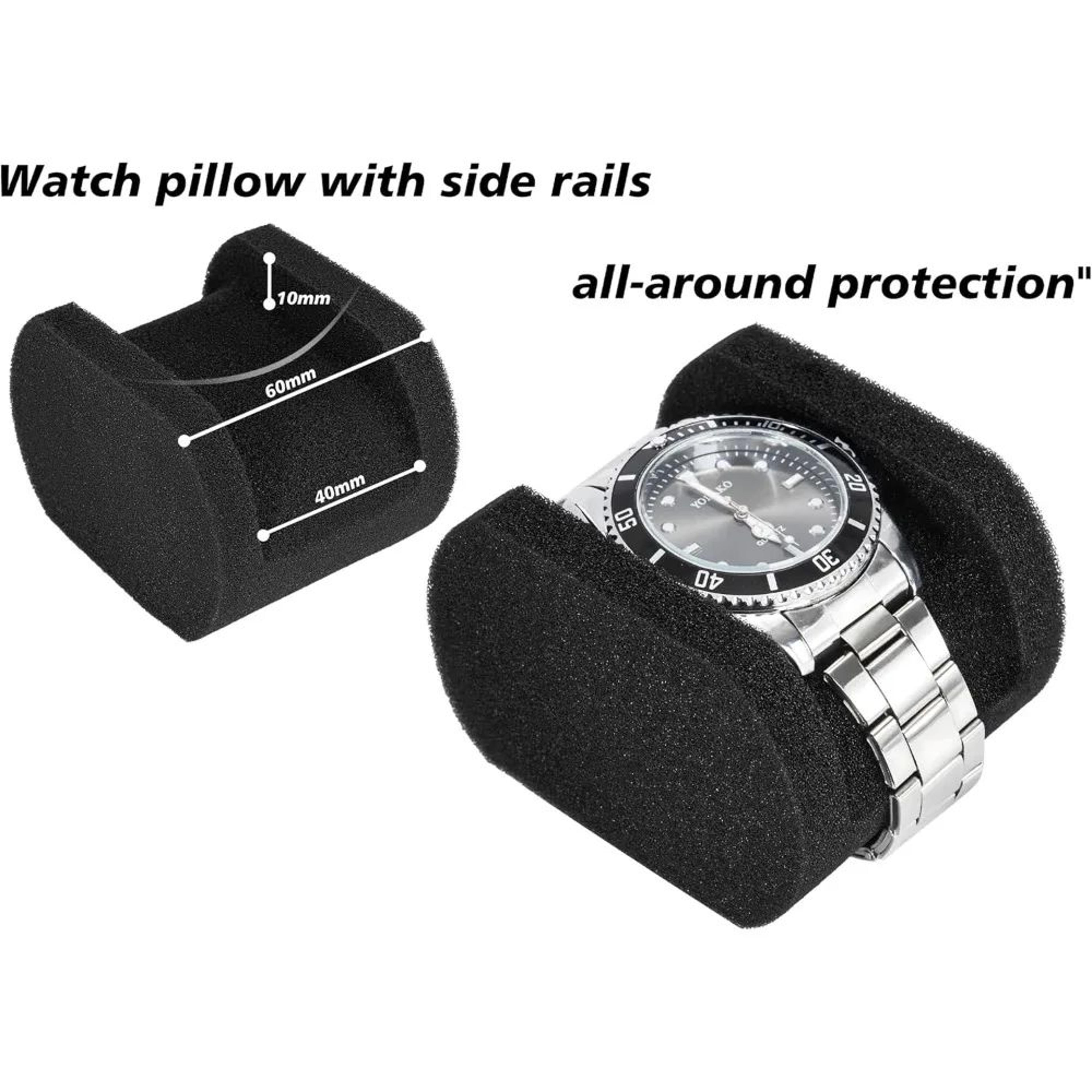 3 Slot Hard Shell Travel Watch Case With Soft Pillows 5