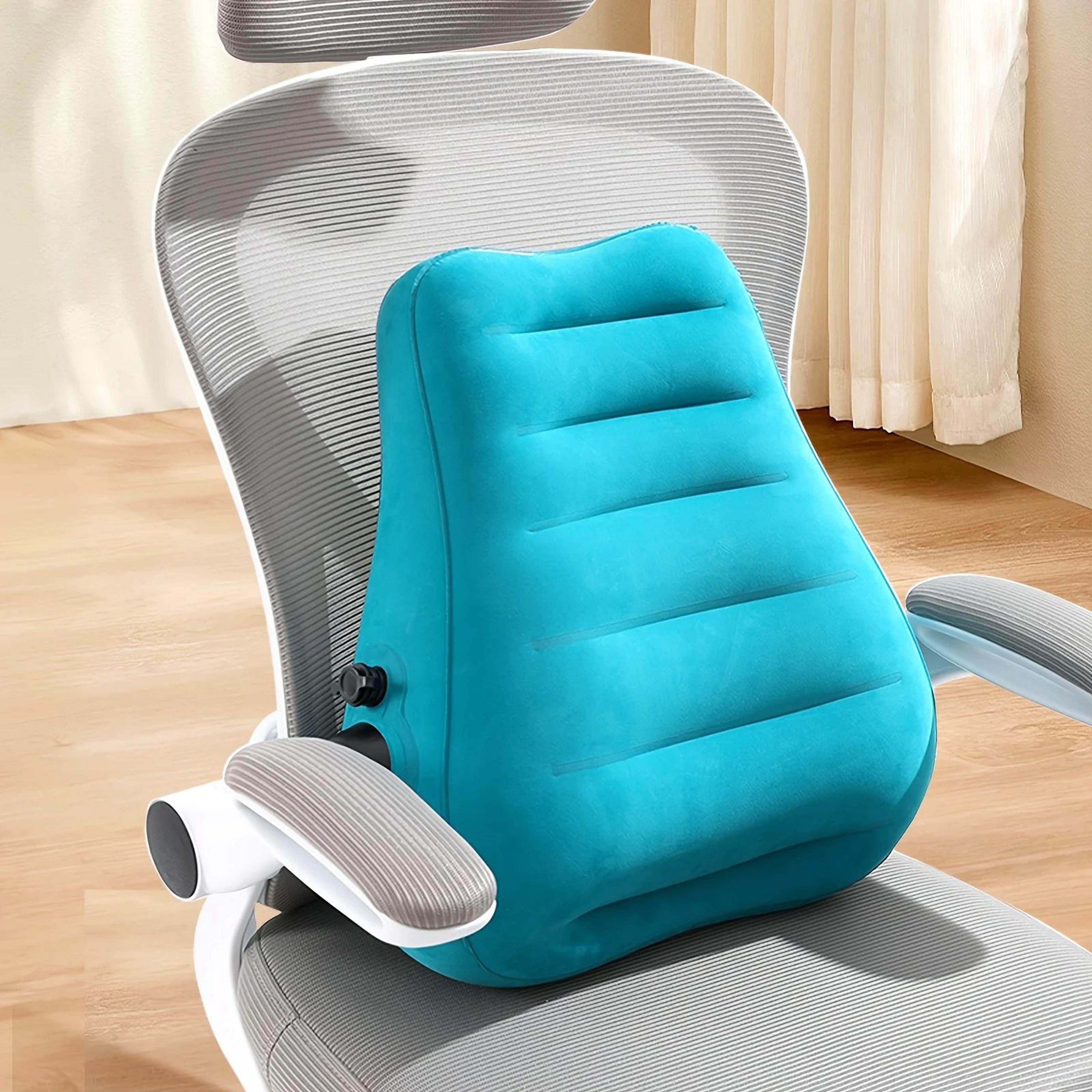 ergonomic inflatable lumbar support pillow for travel comfort
