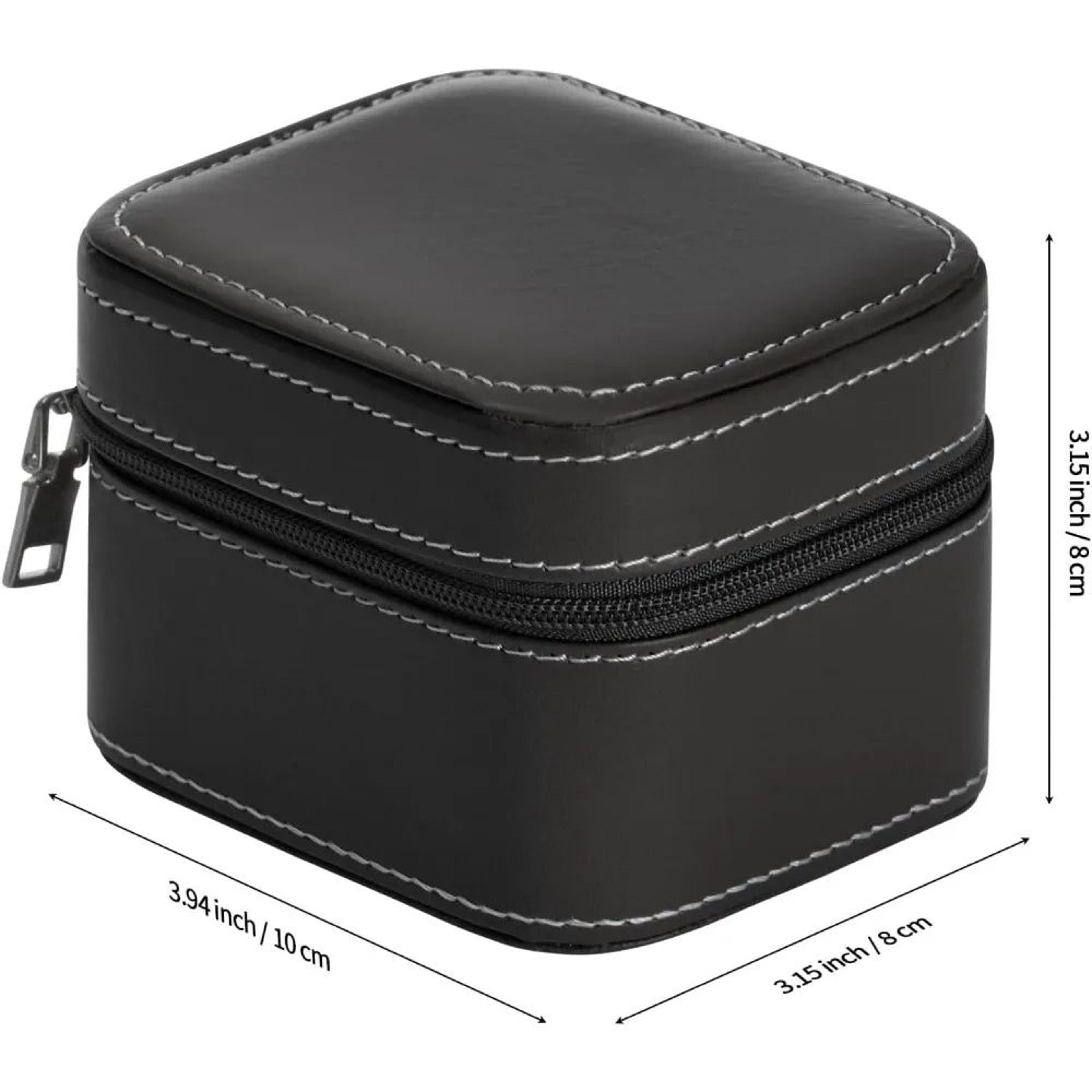 Portable Single Watch Travel Case With Zipper And Pillow 1