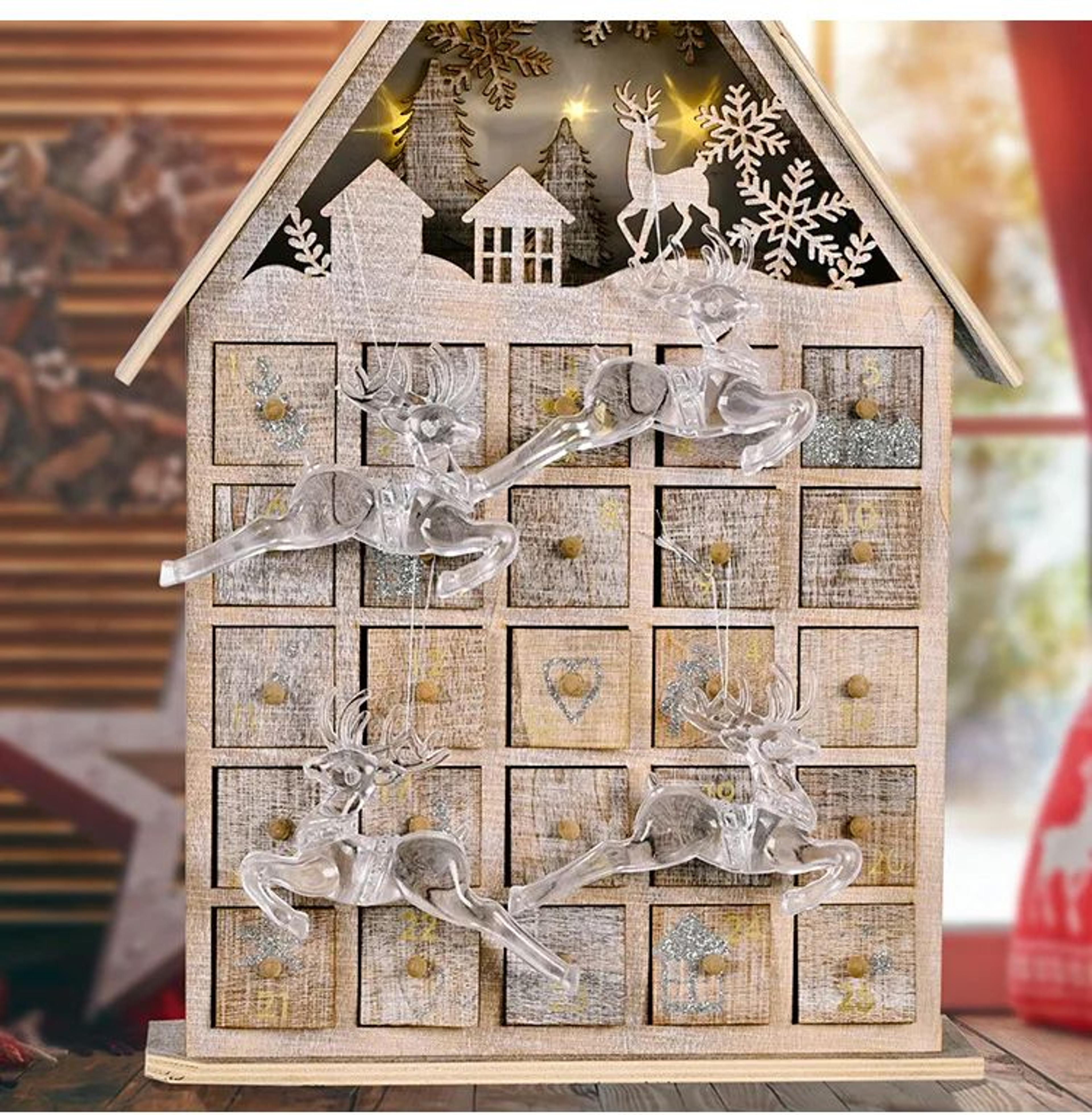 Transparent Acrylic Christmas Hanging Ornaments 4 Or 6 Piece Set 4