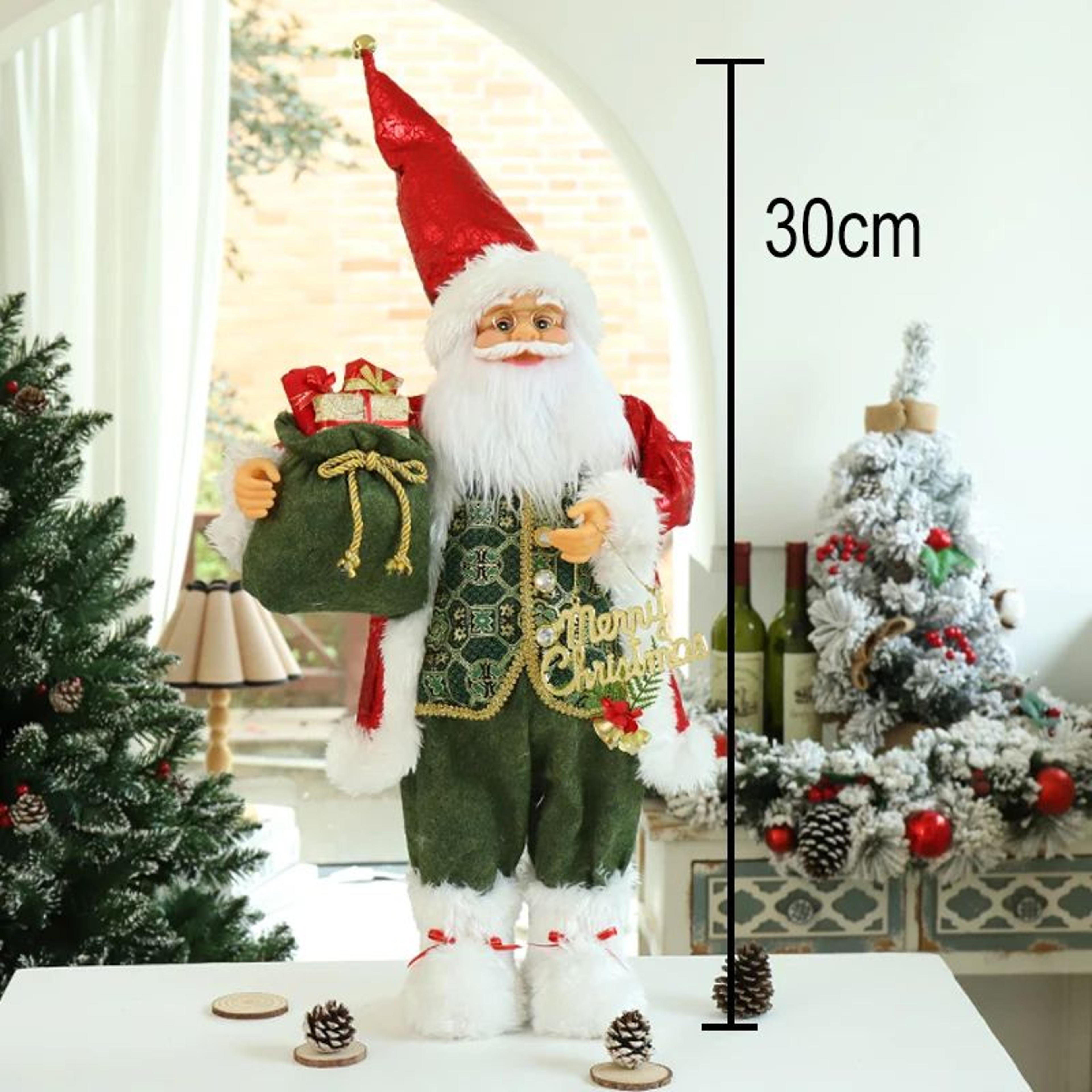 30CM Standing Santa Claus Doll Christmas Decoration 4