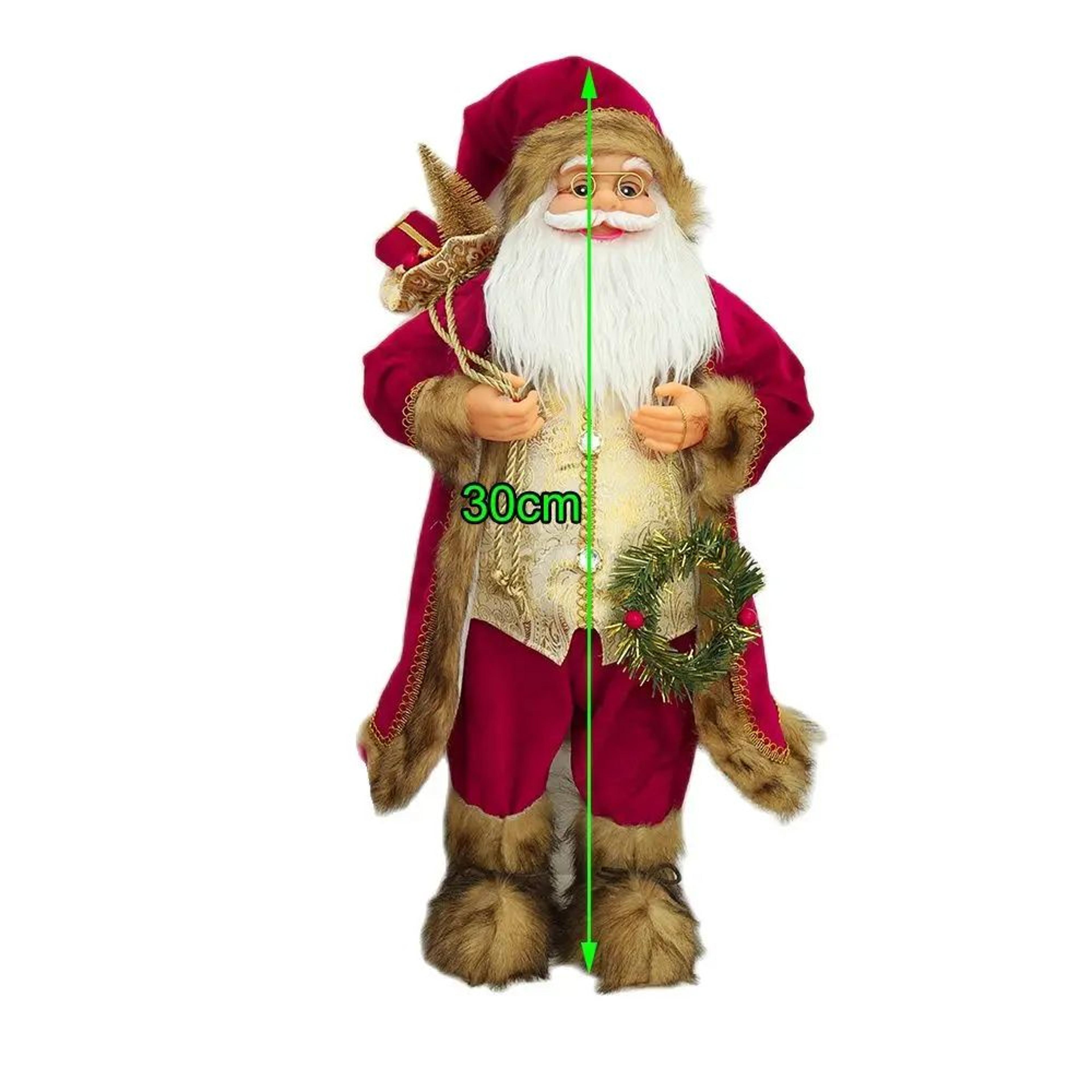 30CM Standing Santa Claus Doll Christmas Decoration 7