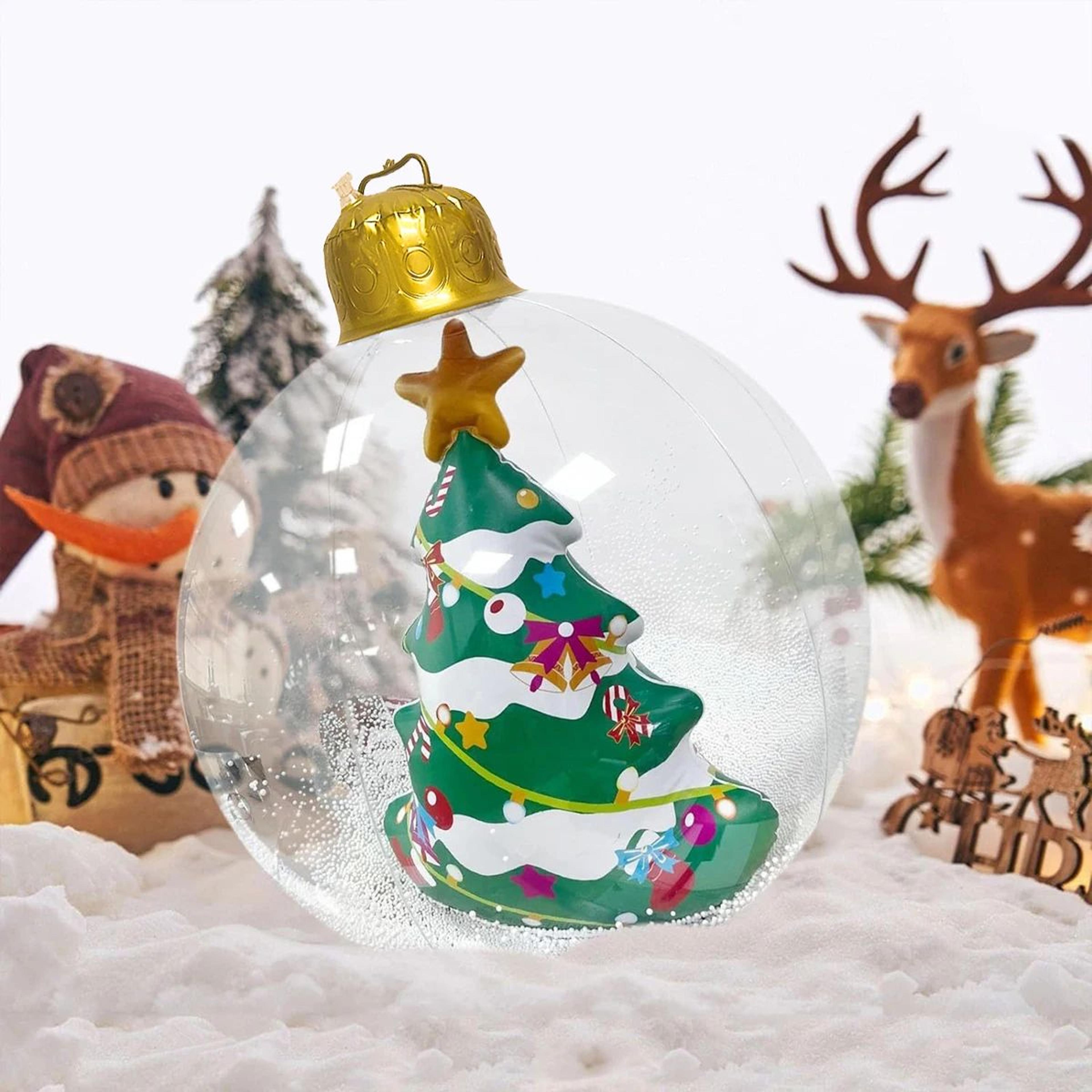giant transparent inflatable christmas snowman ball