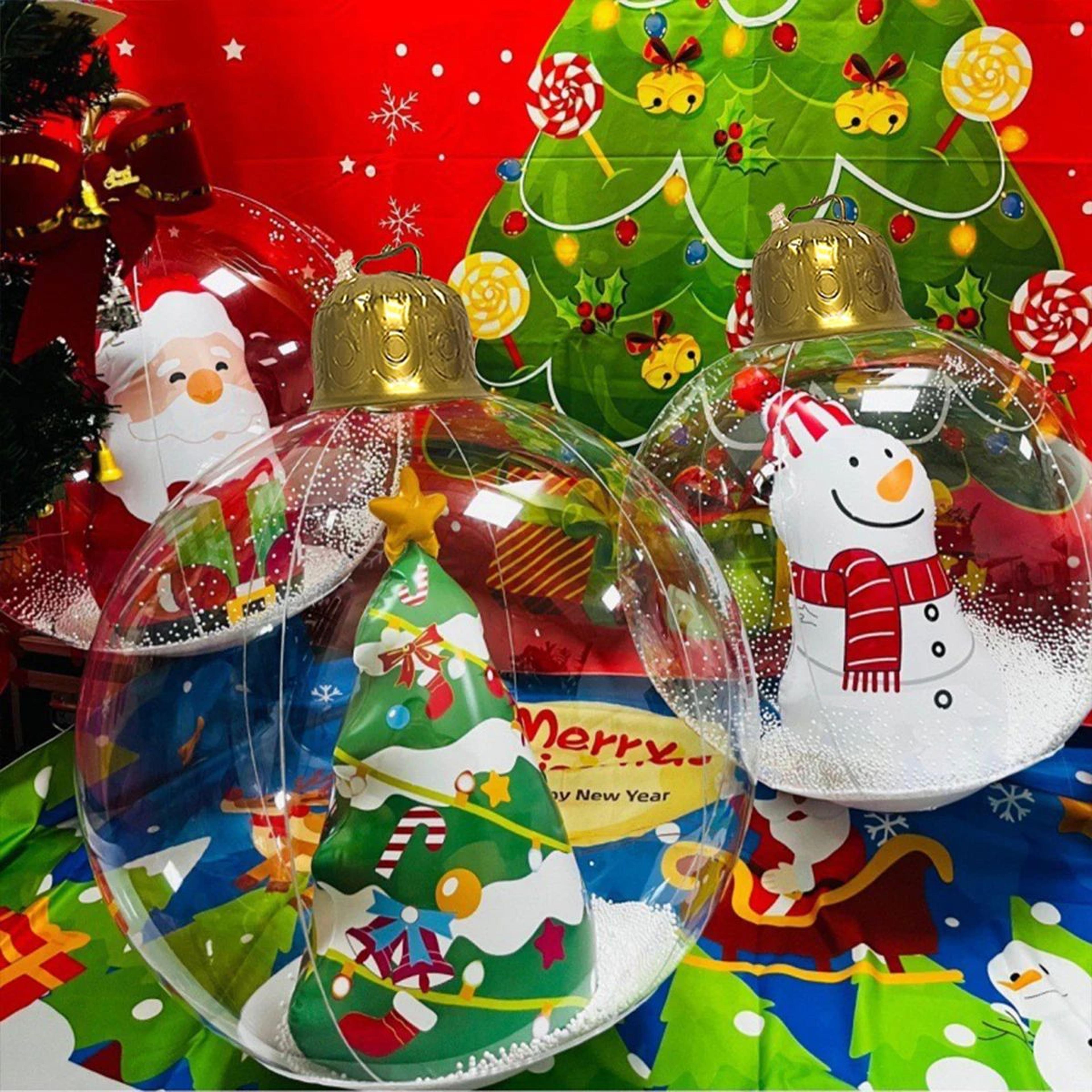 Giant Transparent Inflatable Christmas Snowman Ball 3