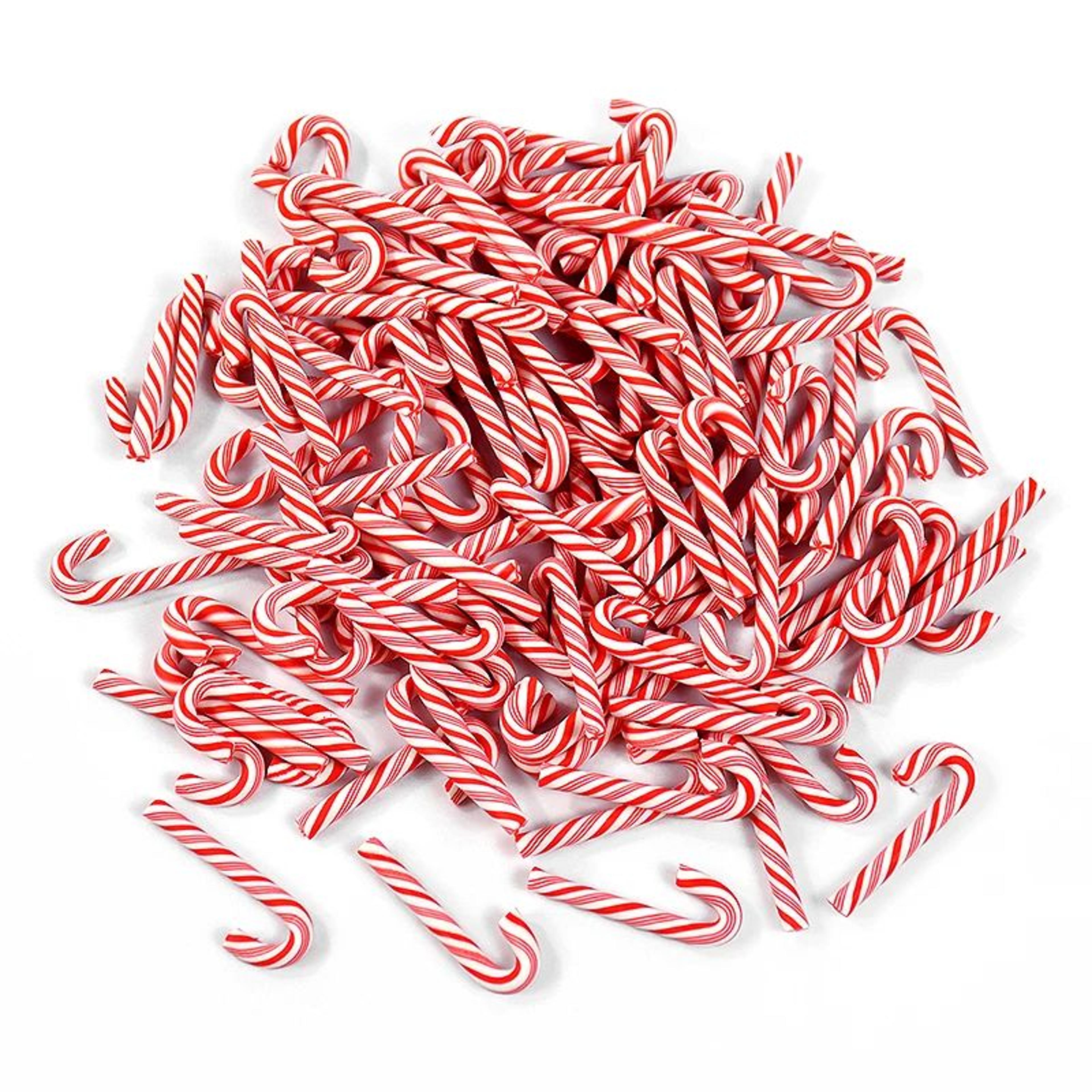 Mini Red White Candy Cane Christmas Ornaments 12