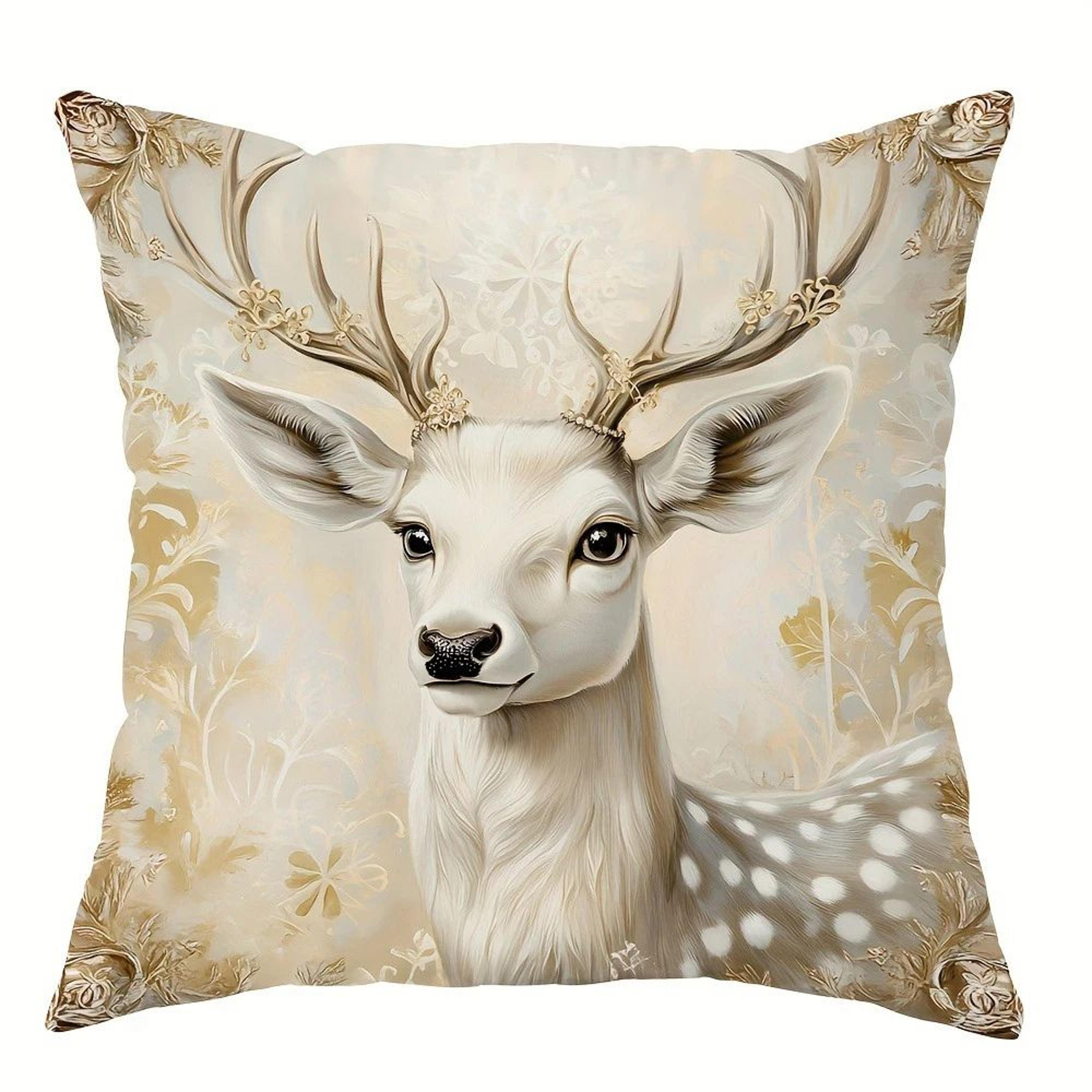 Santa Reindeer Christmas Tree Decorative Pillow Cover 7