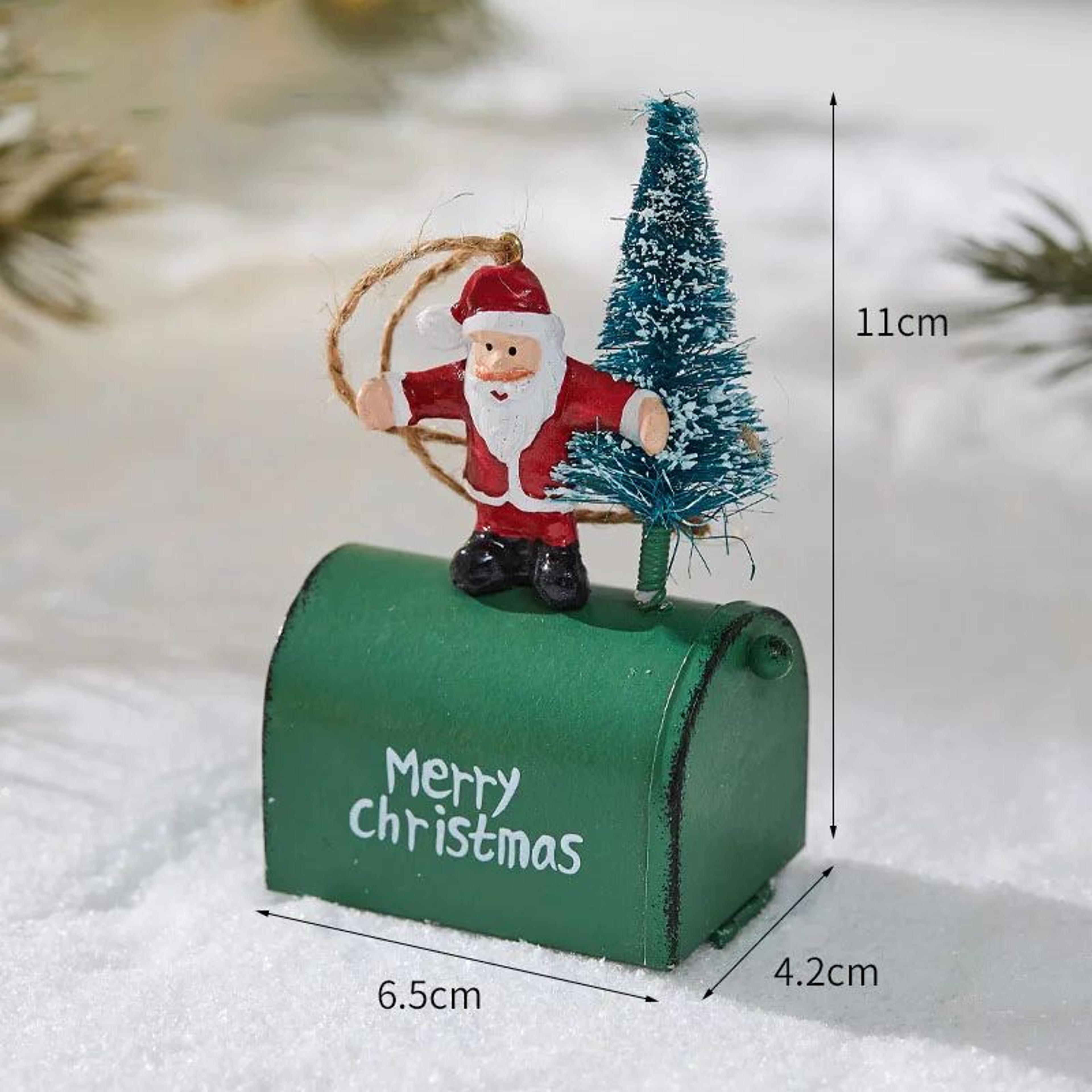 Christmas Wrought Iron Cabin Mailbox Decoration 3