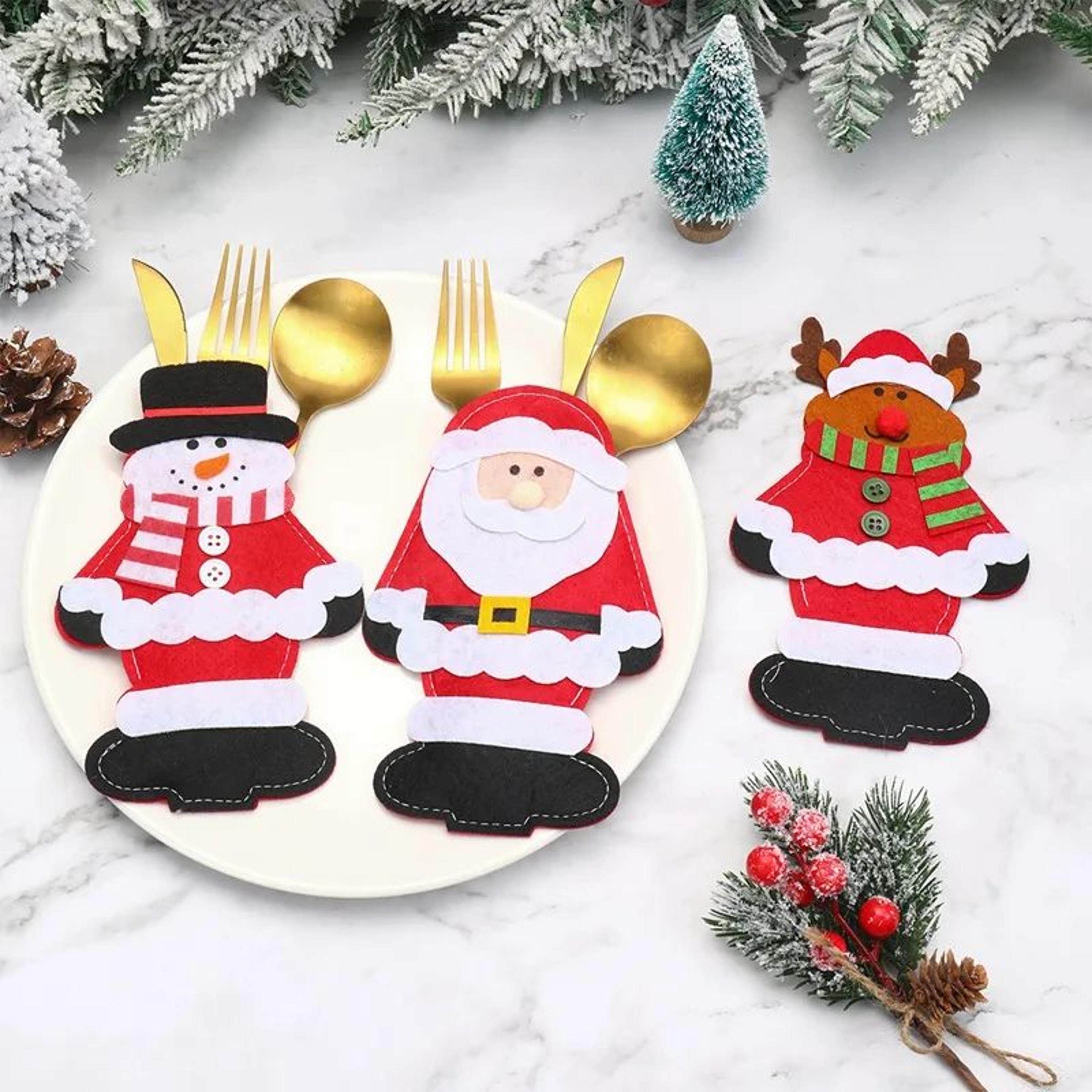 Festive Christmas Cutlery Holders For Holiday Table Decor 10