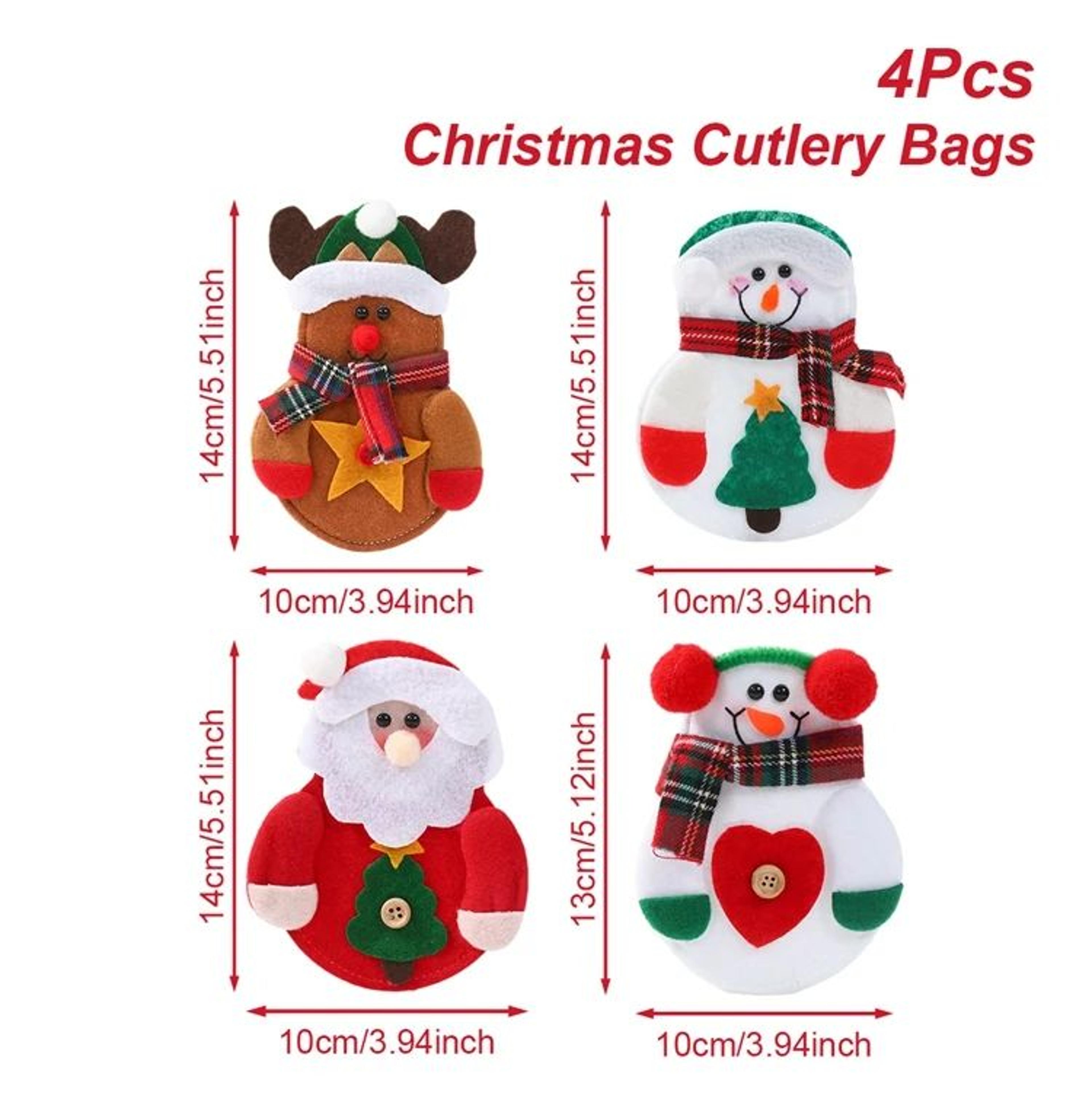 Festive Christmas Cutlery Holders For Holiday Table Decor 12