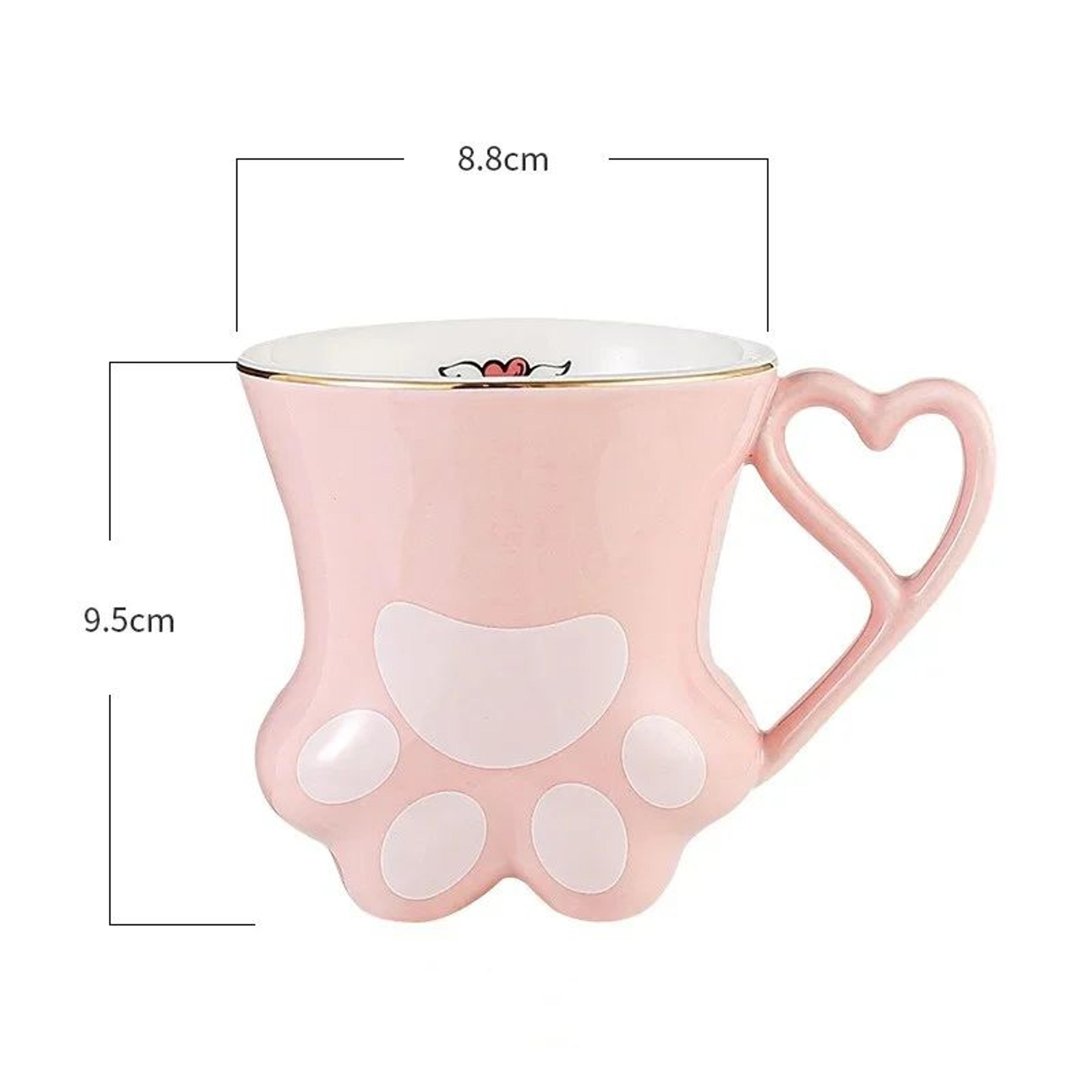 Ceramic Cat Paw Scratch Mug With Gold Accent 300ml 5
