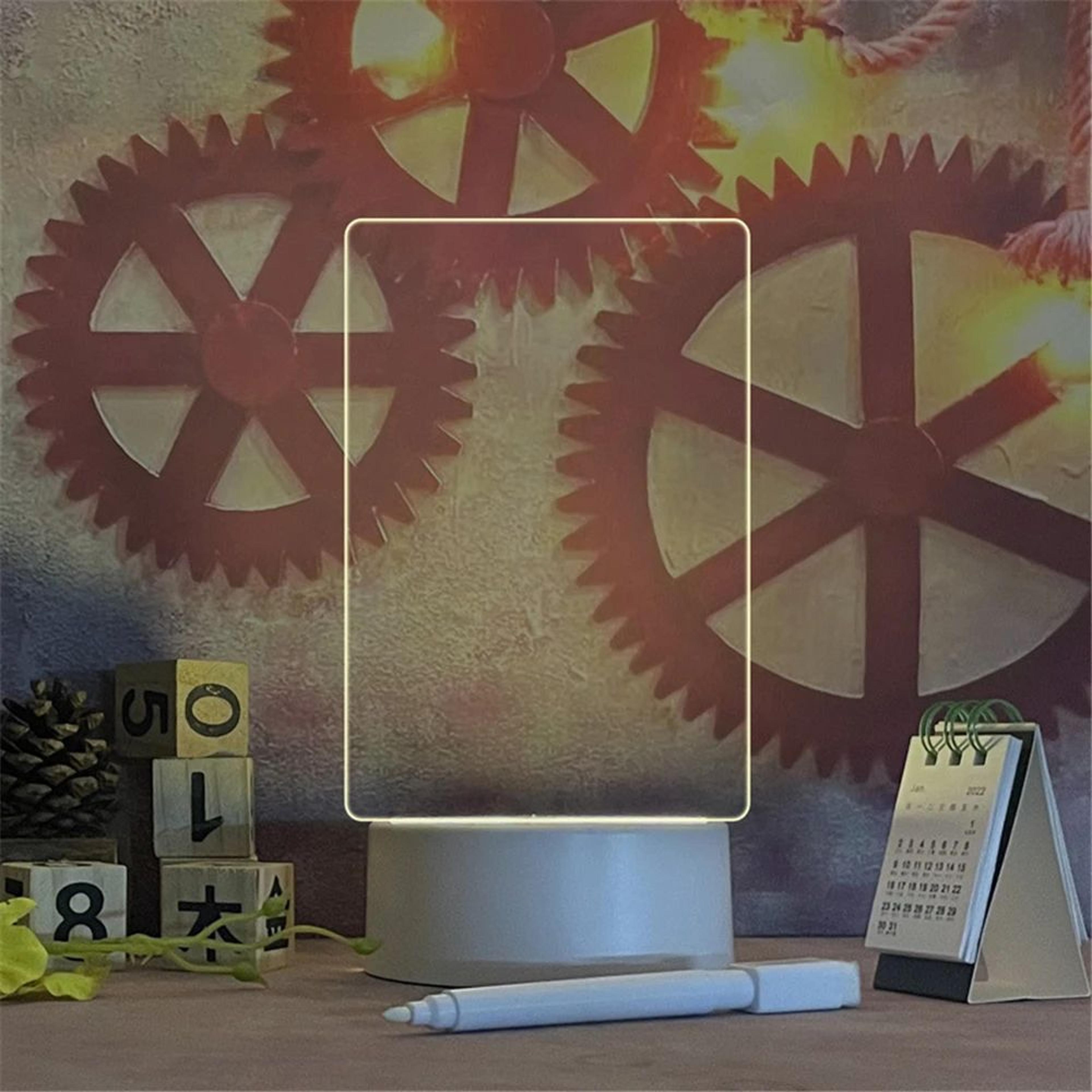 LED Acrylic Message Board Night Light With USB 2