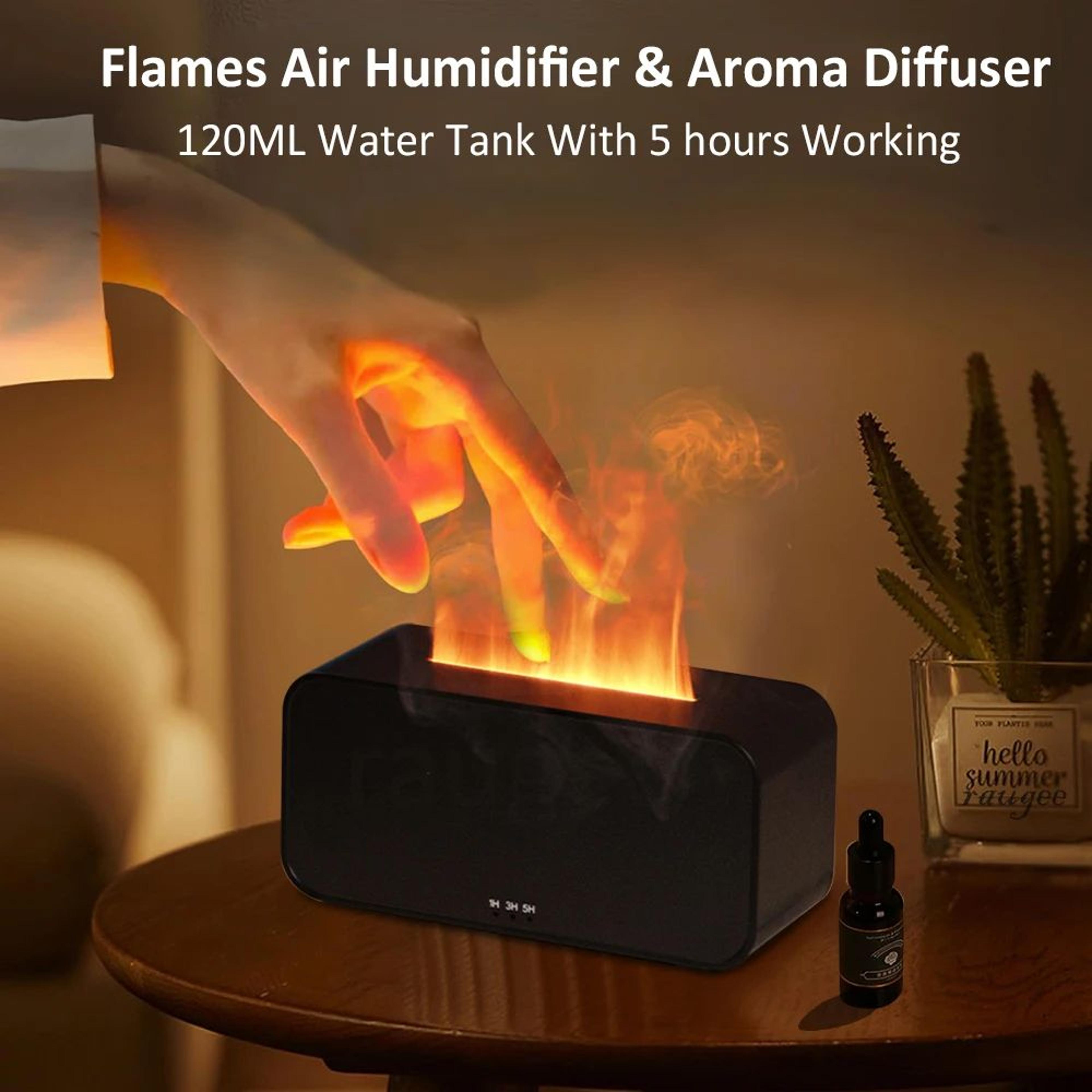 Mini Flame Aroma Humidifier Diffuser With LED Light 1