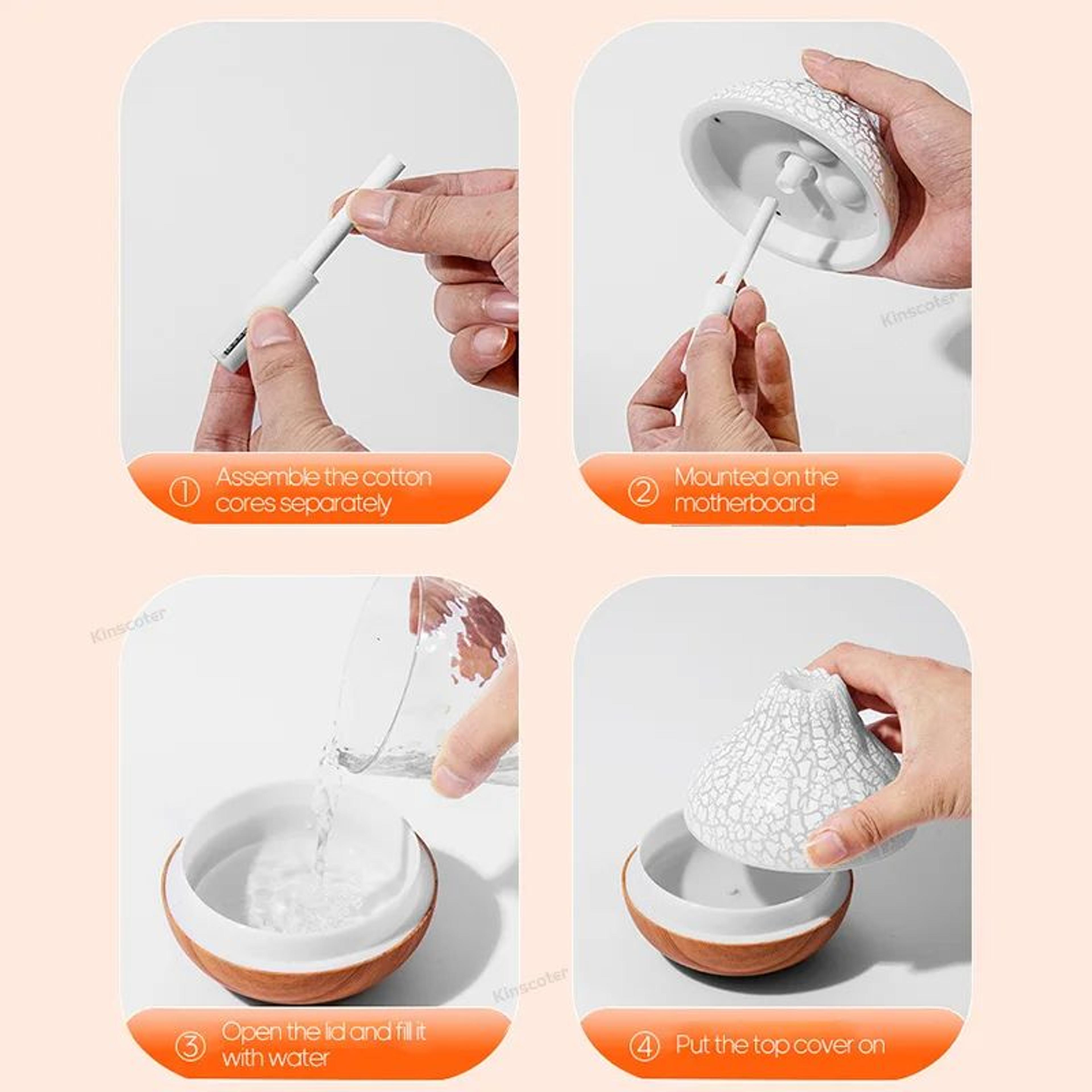 300ml Volcano Mist Humidifier With 7 Color Night Light 5