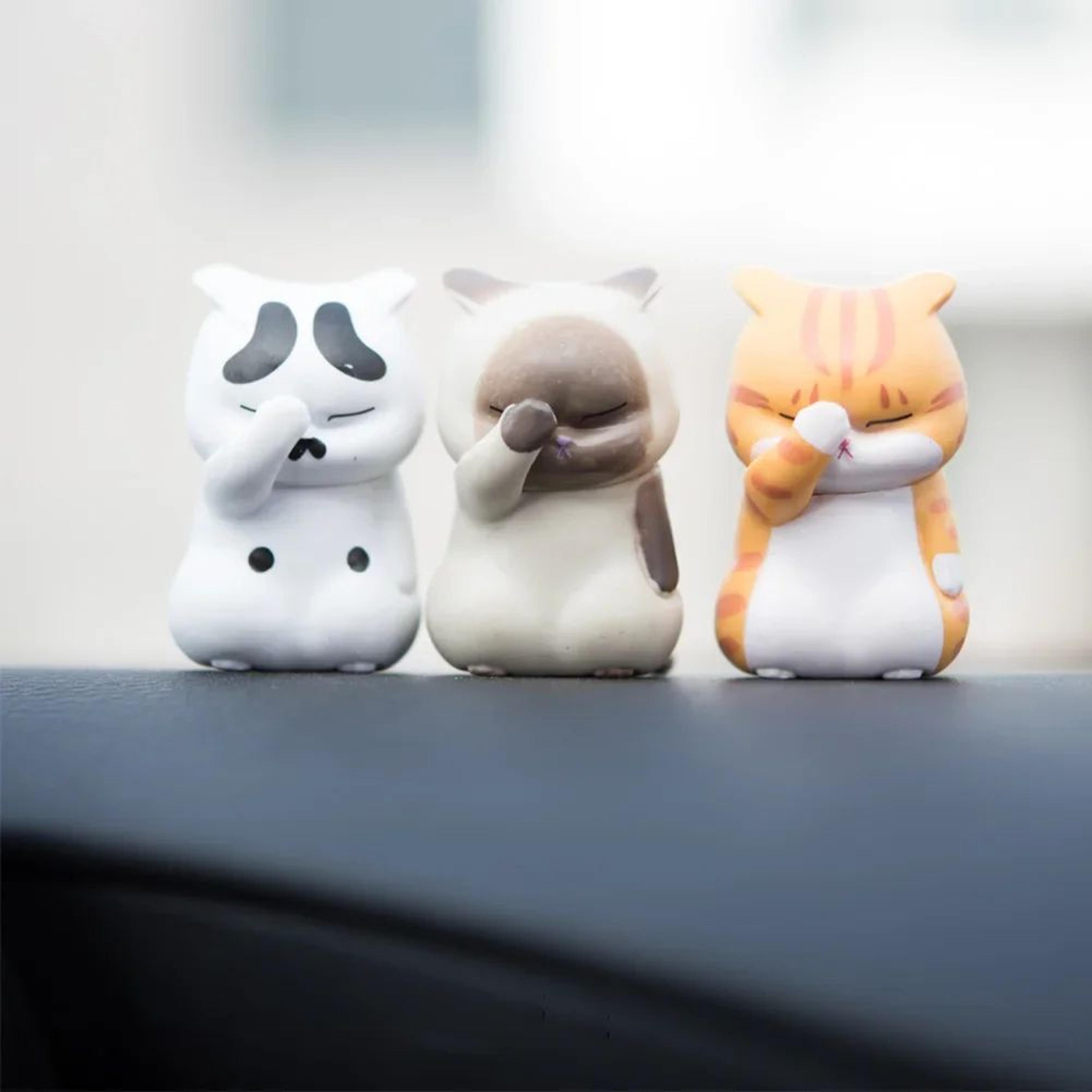 kawaii cute cat mini figurine for desk and home decor