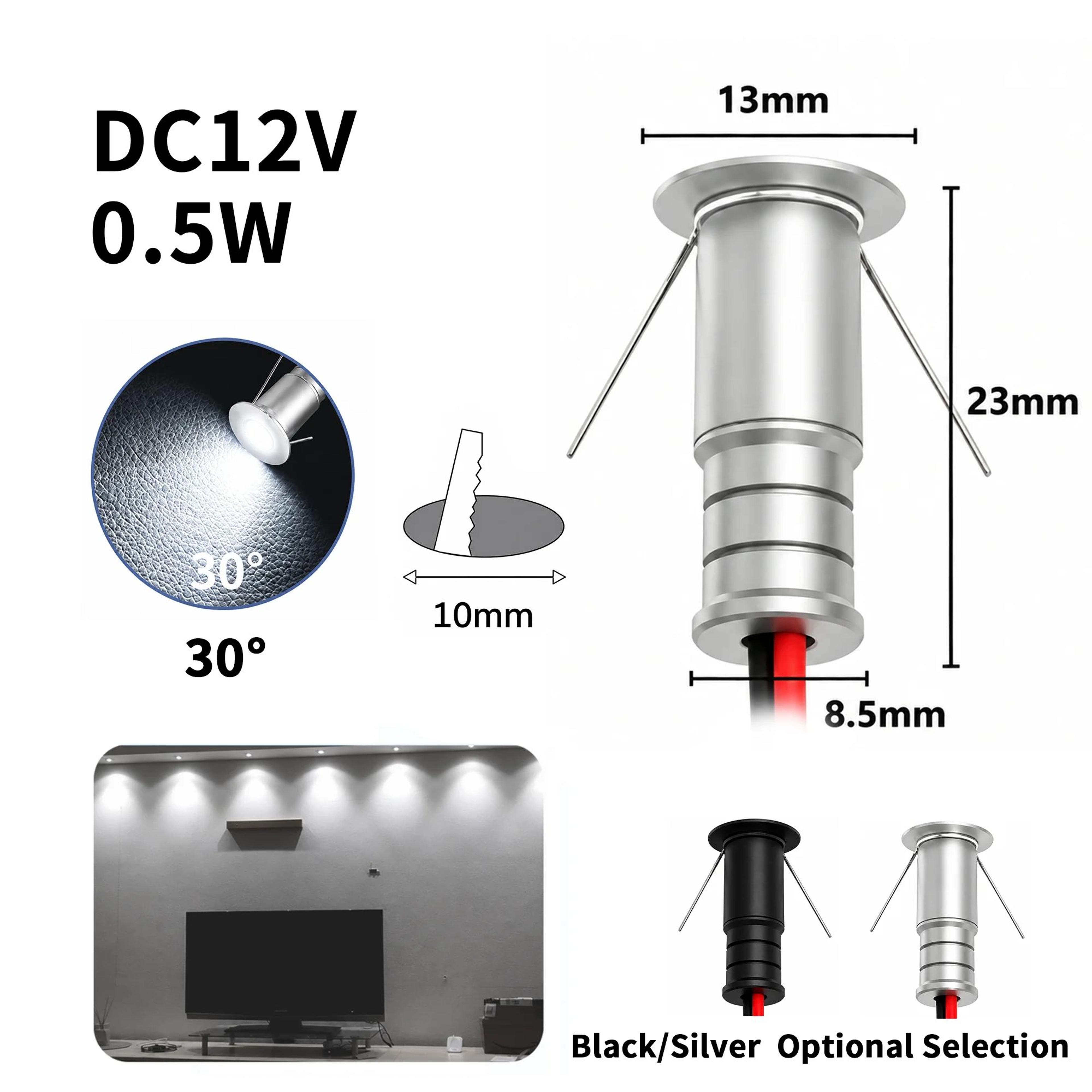 10mm Mini LED Downlight IP65 12V Ambient Spotlight 11