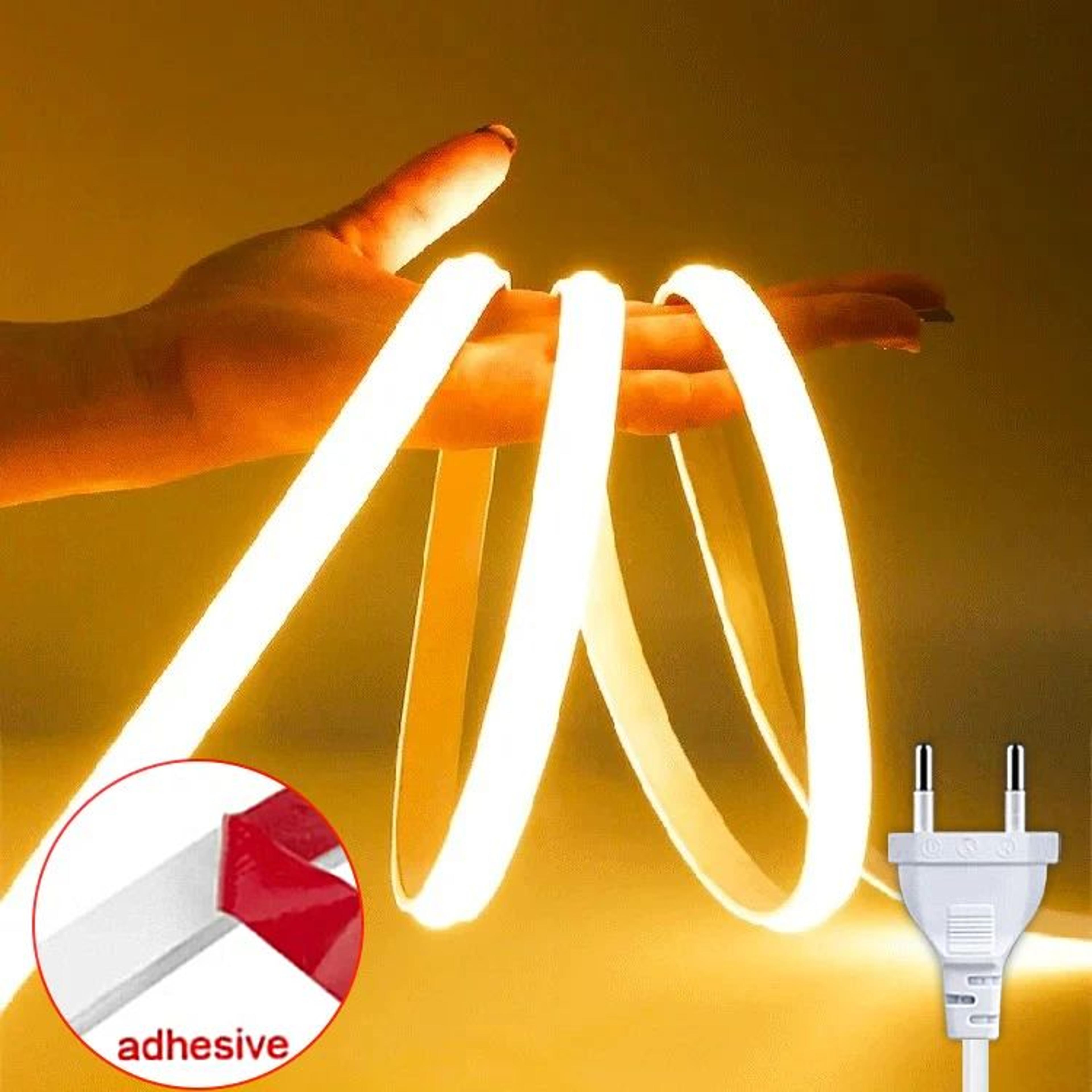 High Brightness COB LED Strip Light Flexible Ribbon For Home Lighting 6