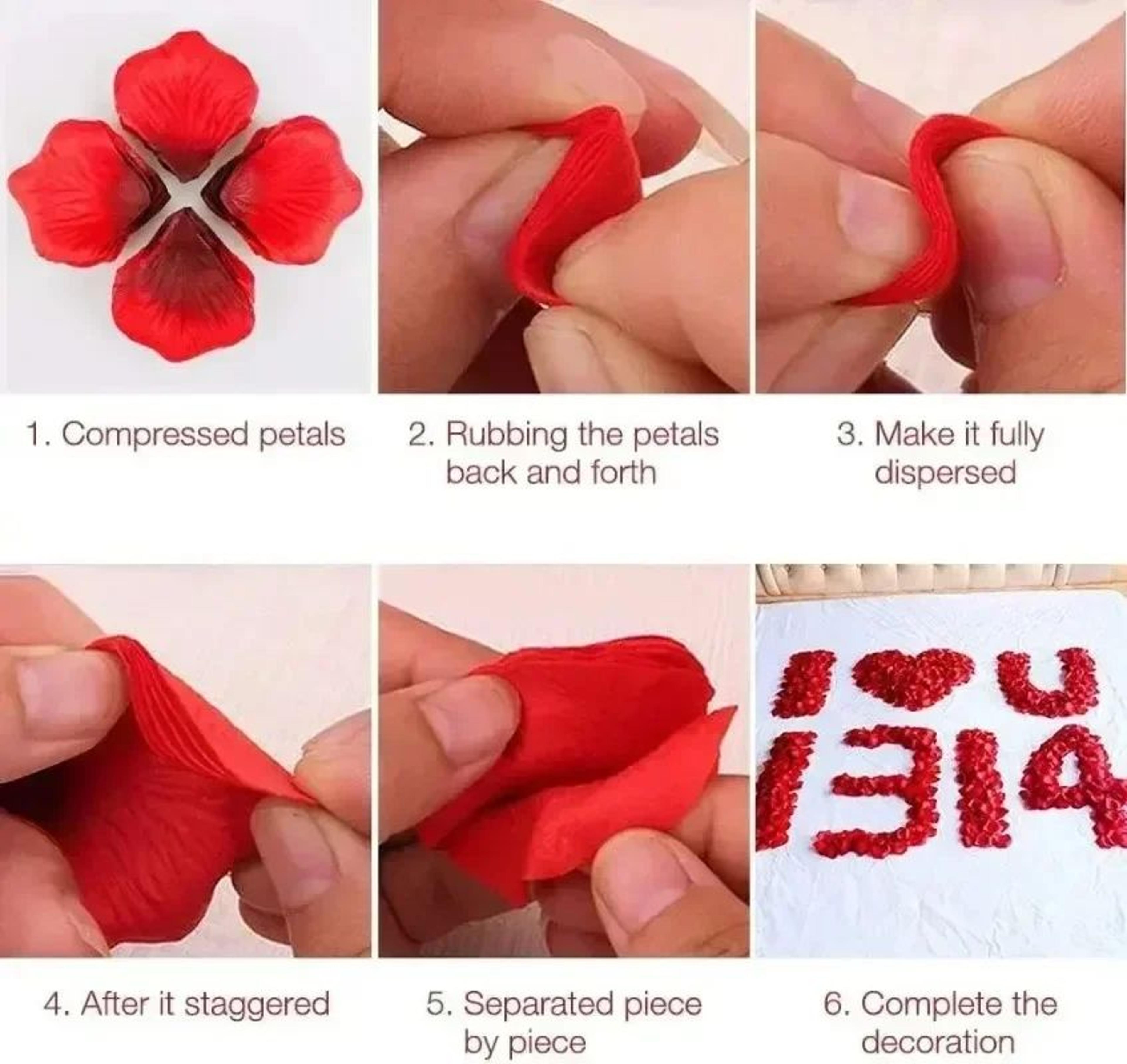 Artificial Red Rose Petals For Weddings And Romantic Party Decor 4