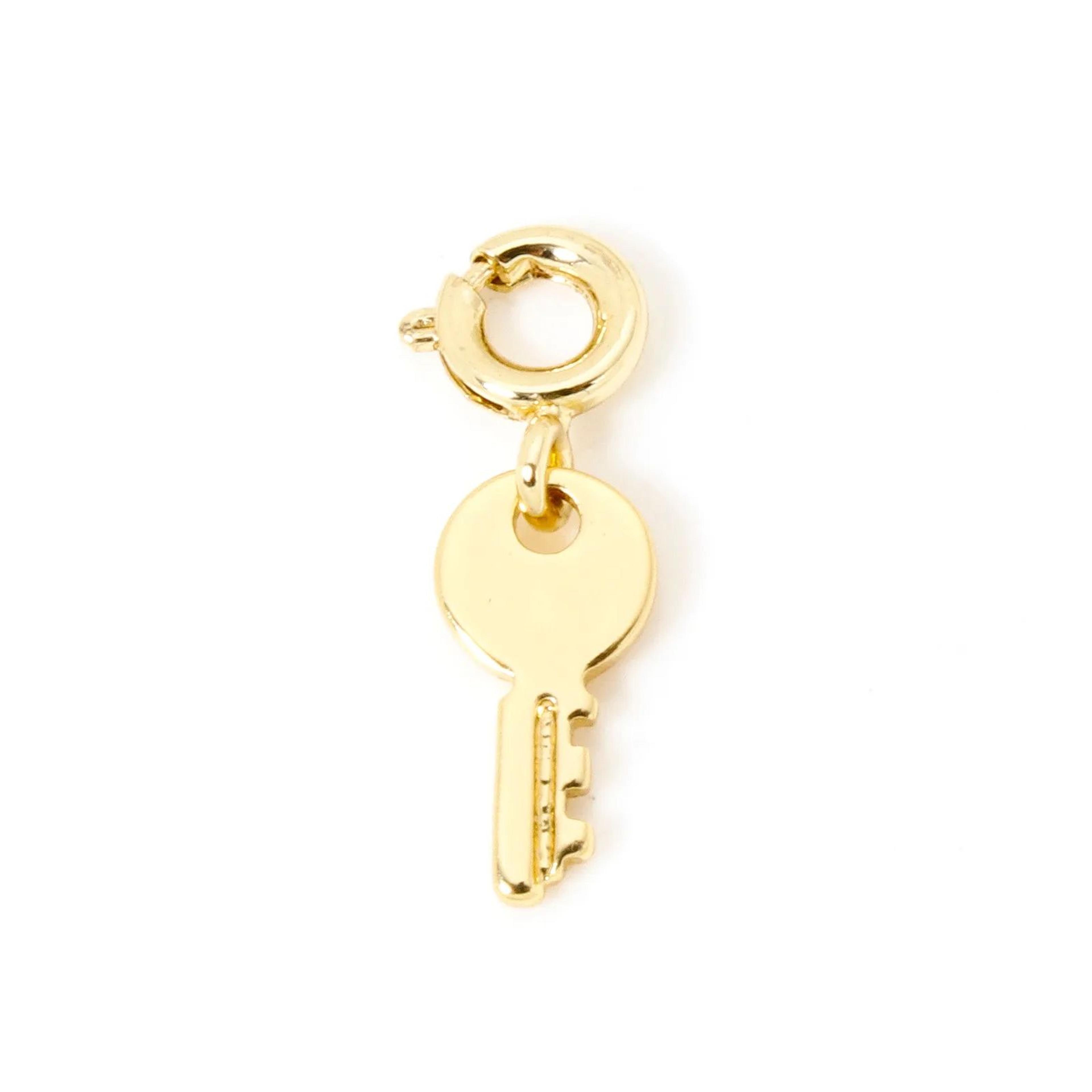 18K Gold Plated Brass Heart Or Horseshoe Charm With Spring Ring Clasp 7