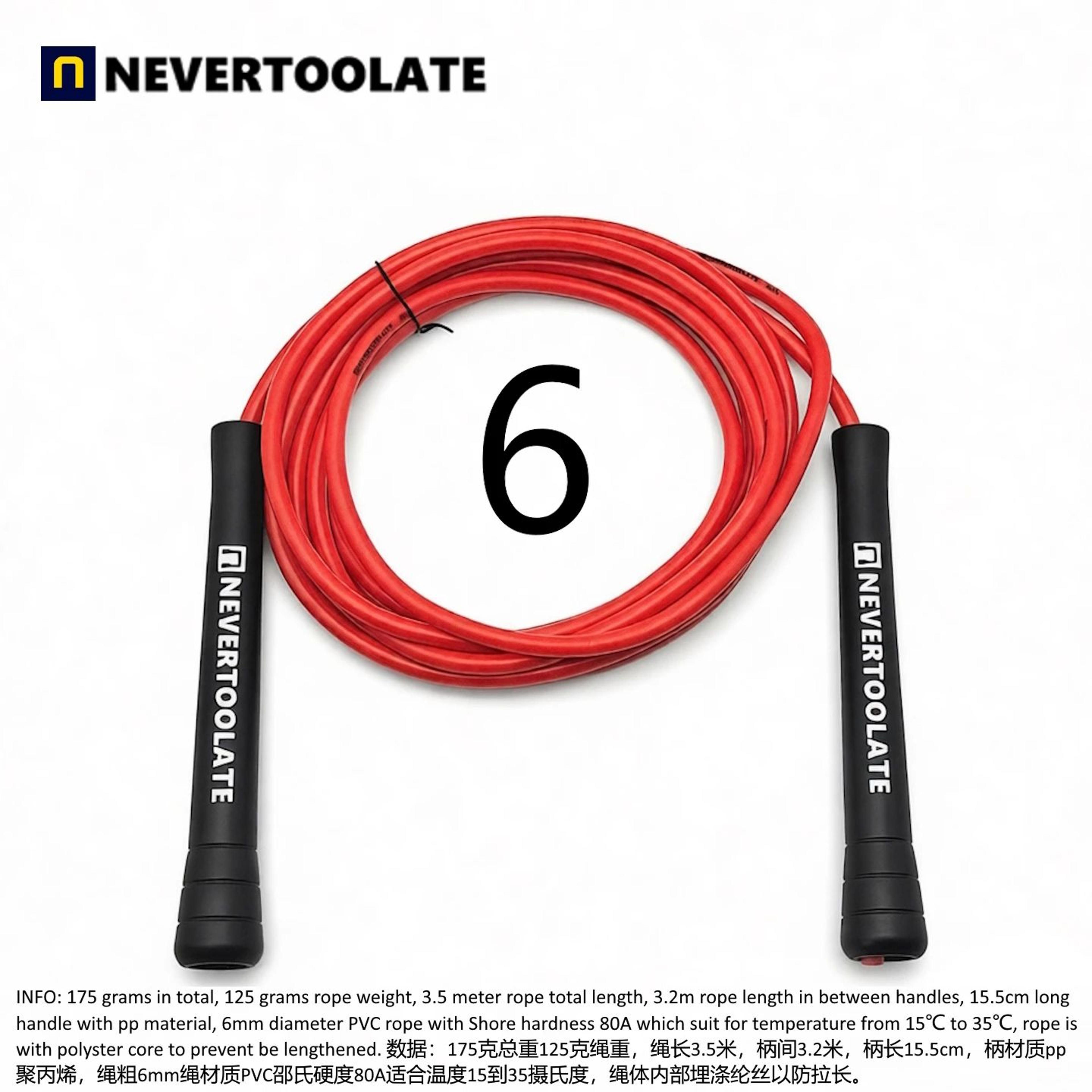 NEVERTOOLATE PVC Jump Rope With Thread Core And 155cm Handles 7