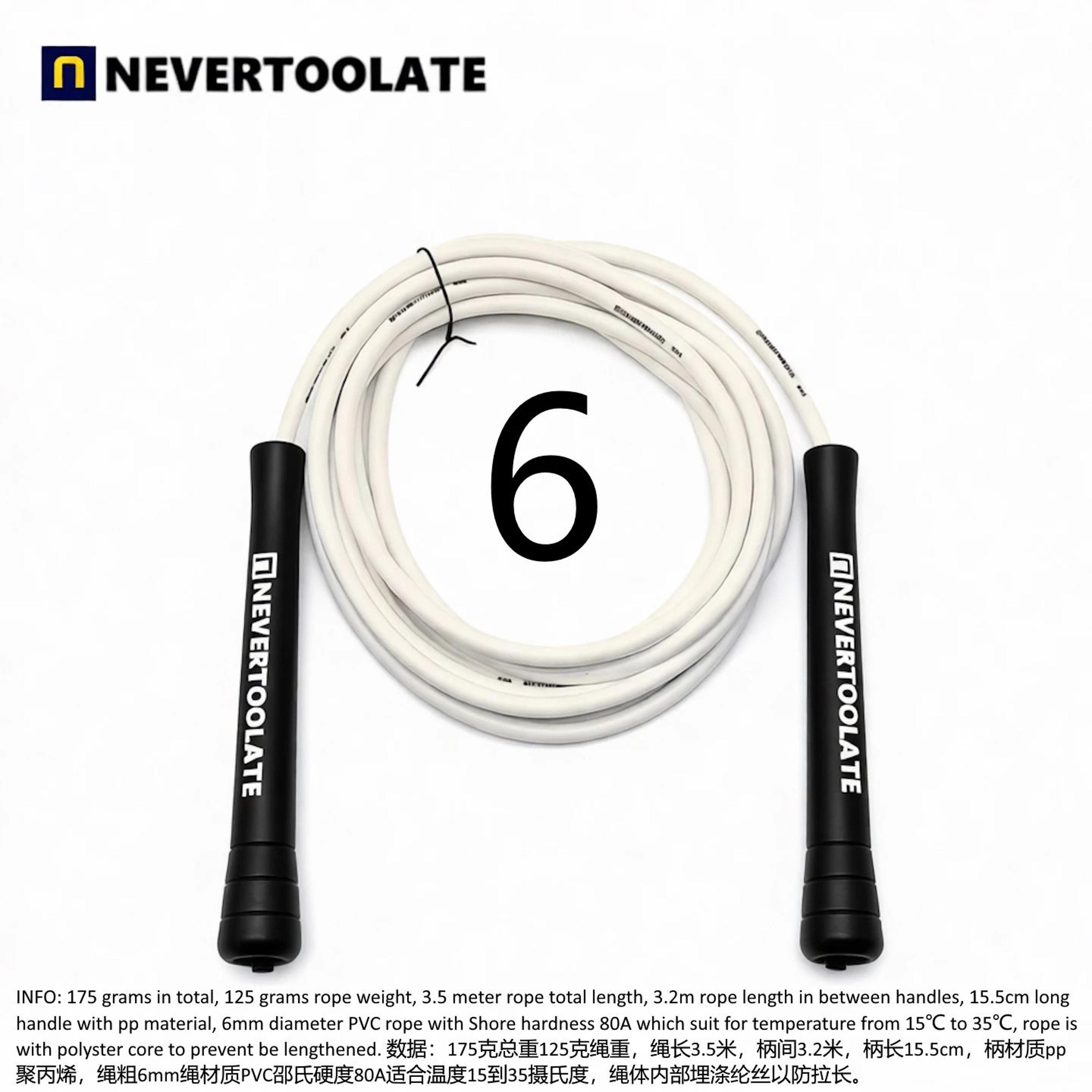 NEVERTOOLATE PVC Jump Rope With Thread Core And 155cm Handles 10
