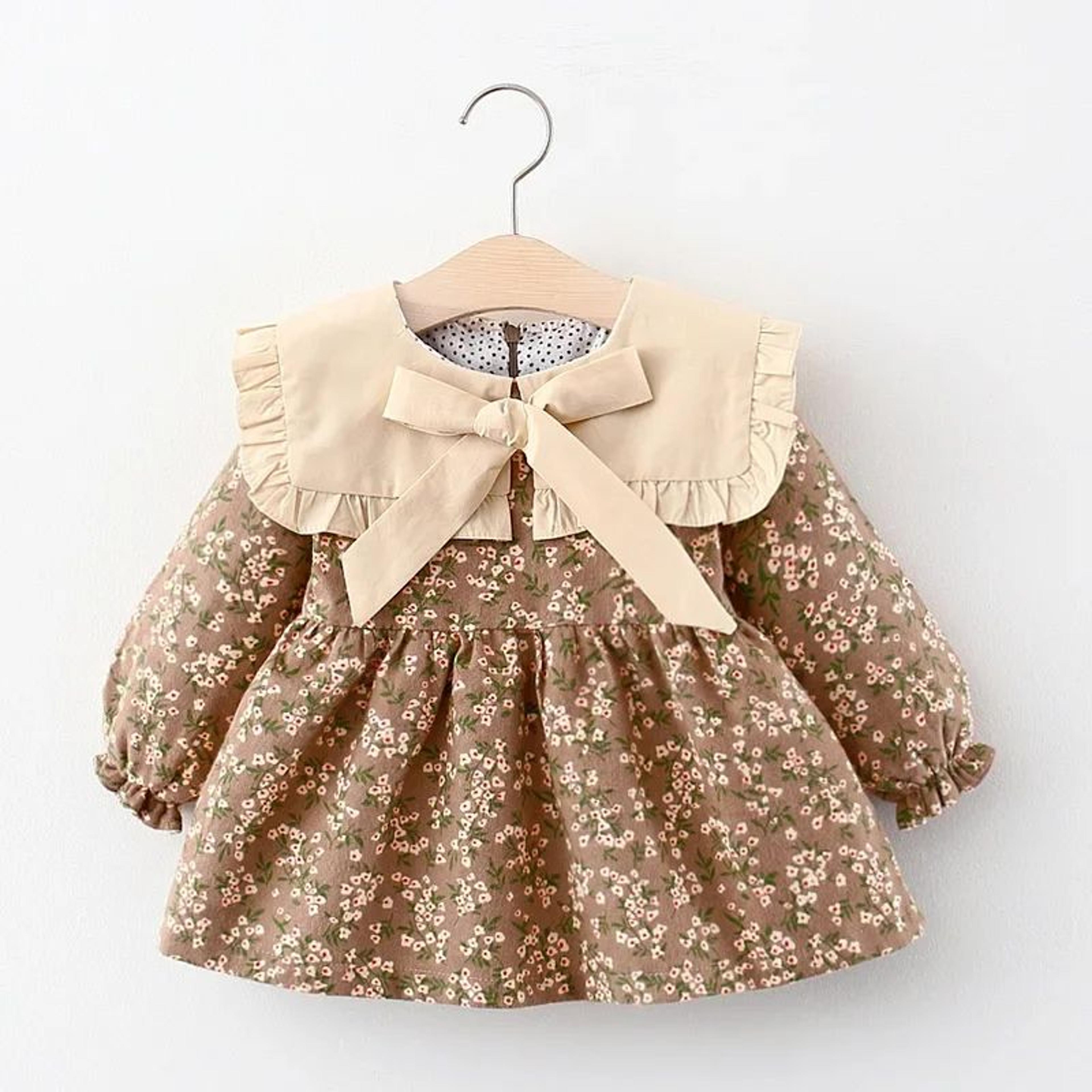 Girls Long Sleeve Printed Princess Dress For Spring And Autumn 2