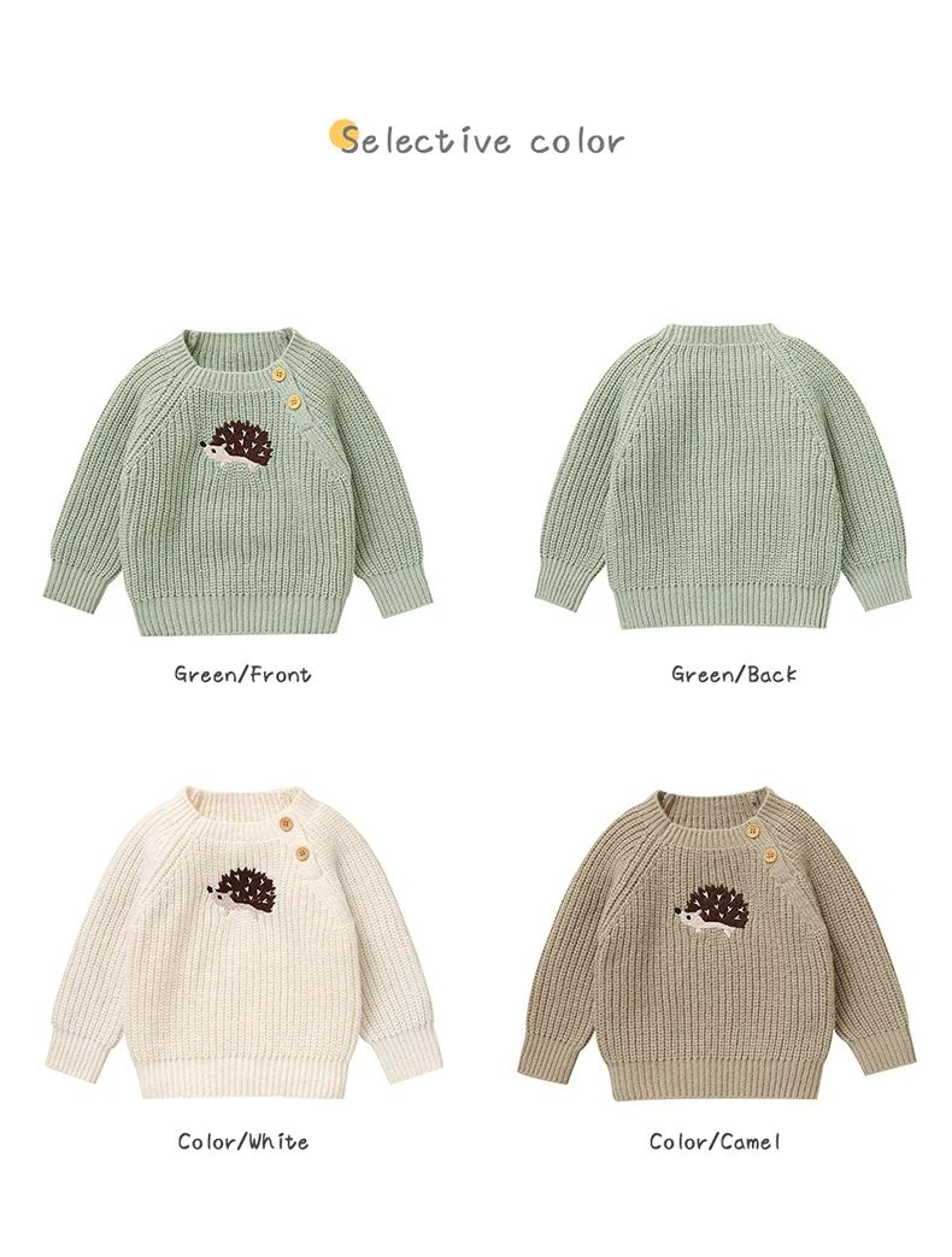 Baby Girls And Boys Knitted Hedgehog Pullover Sweater 6