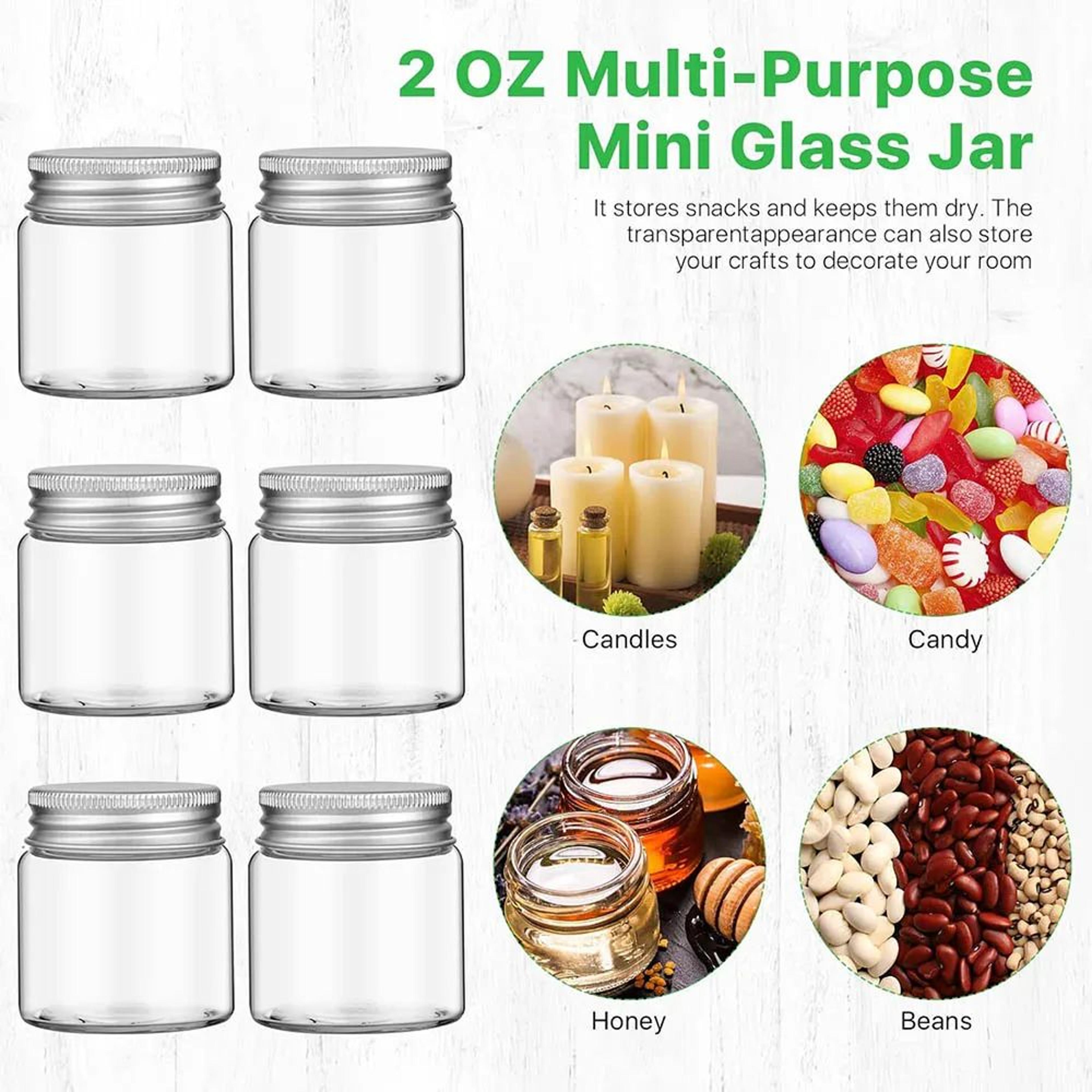 Mini Mason Glass Jars 2oz With Wide Mouth And Sealing Lids 4