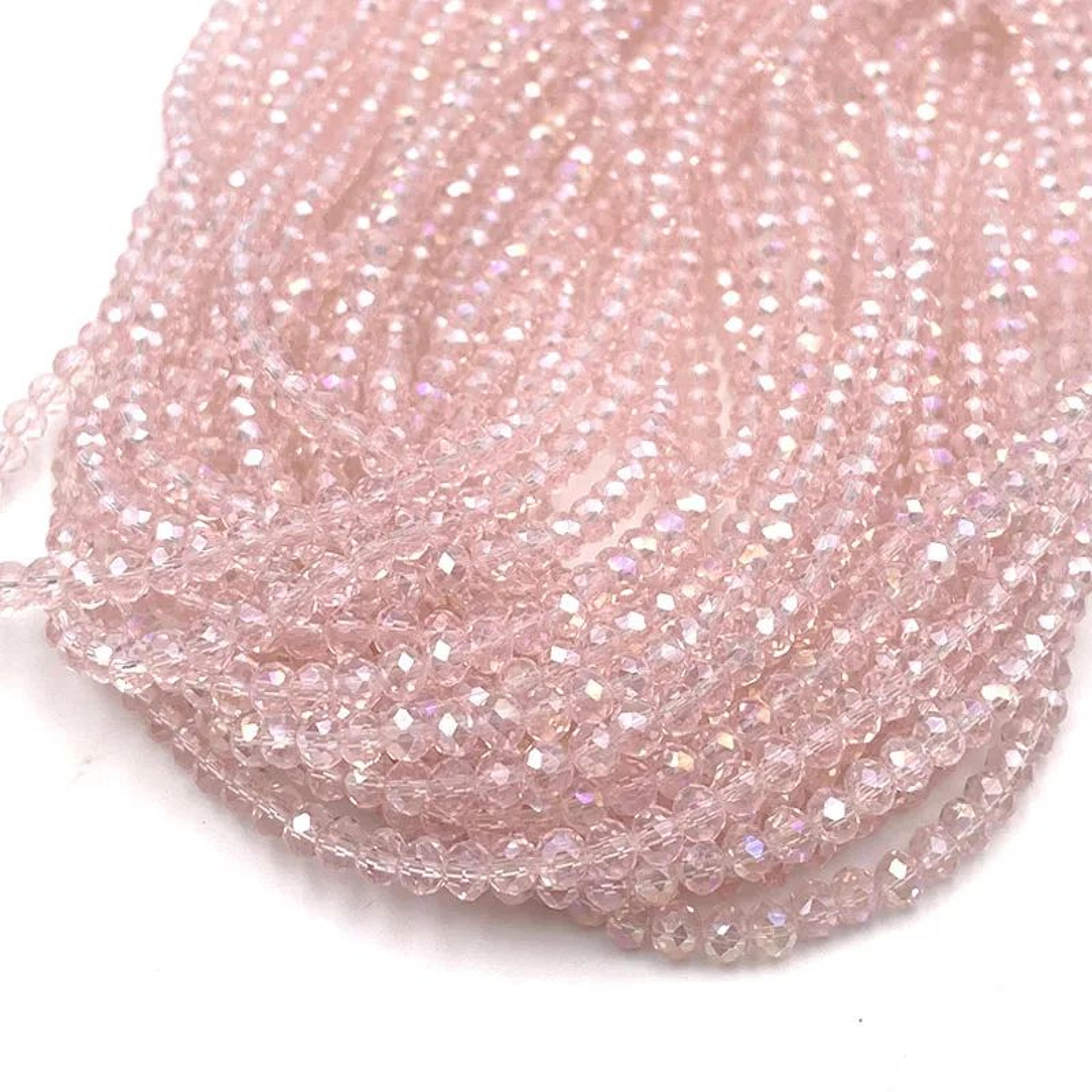 Faceted Glass Rondelle Spacer Beads For DIY Jewelry Making 3