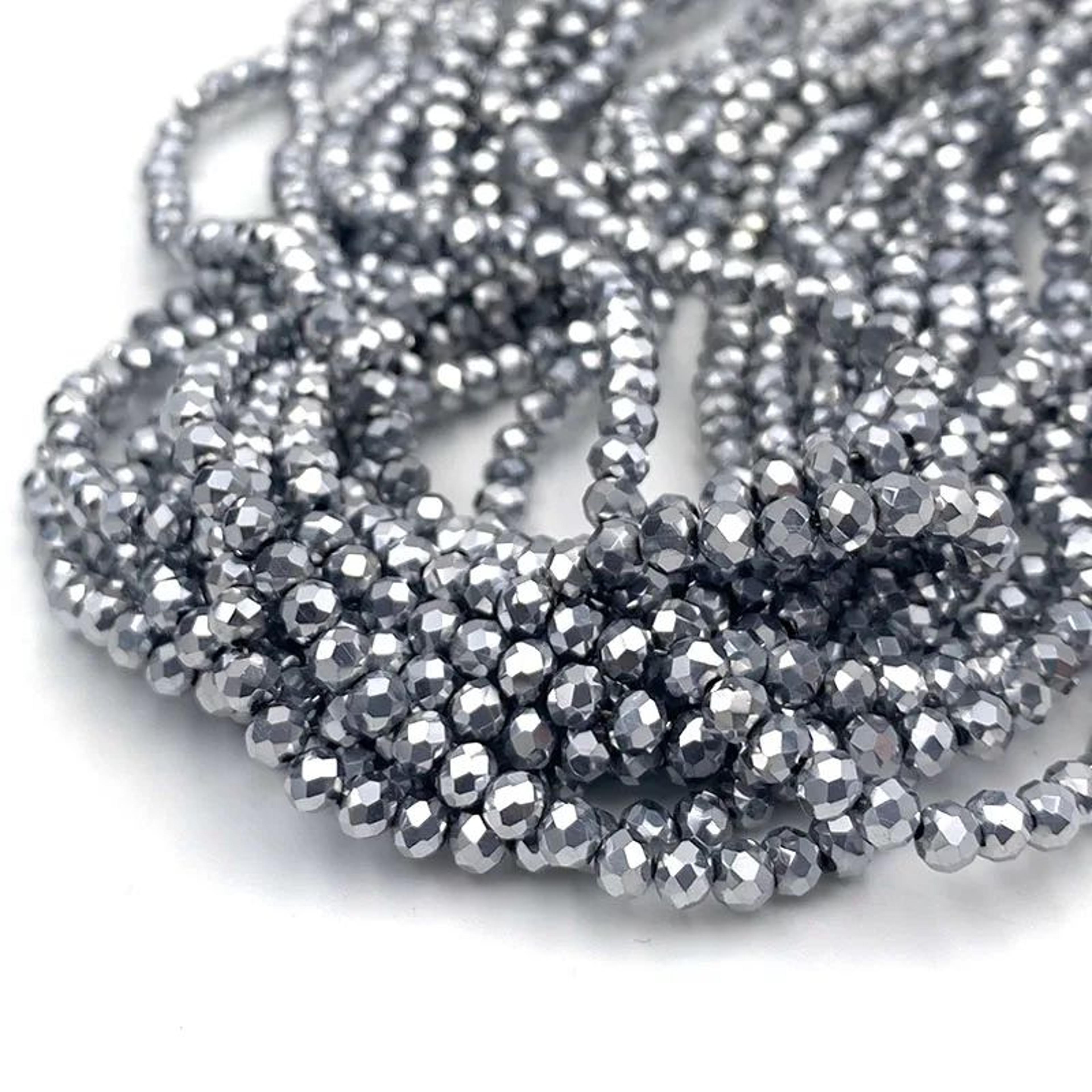 Faceted Glass Rondelle Spacer Beads For DIY Jewelry Making 6