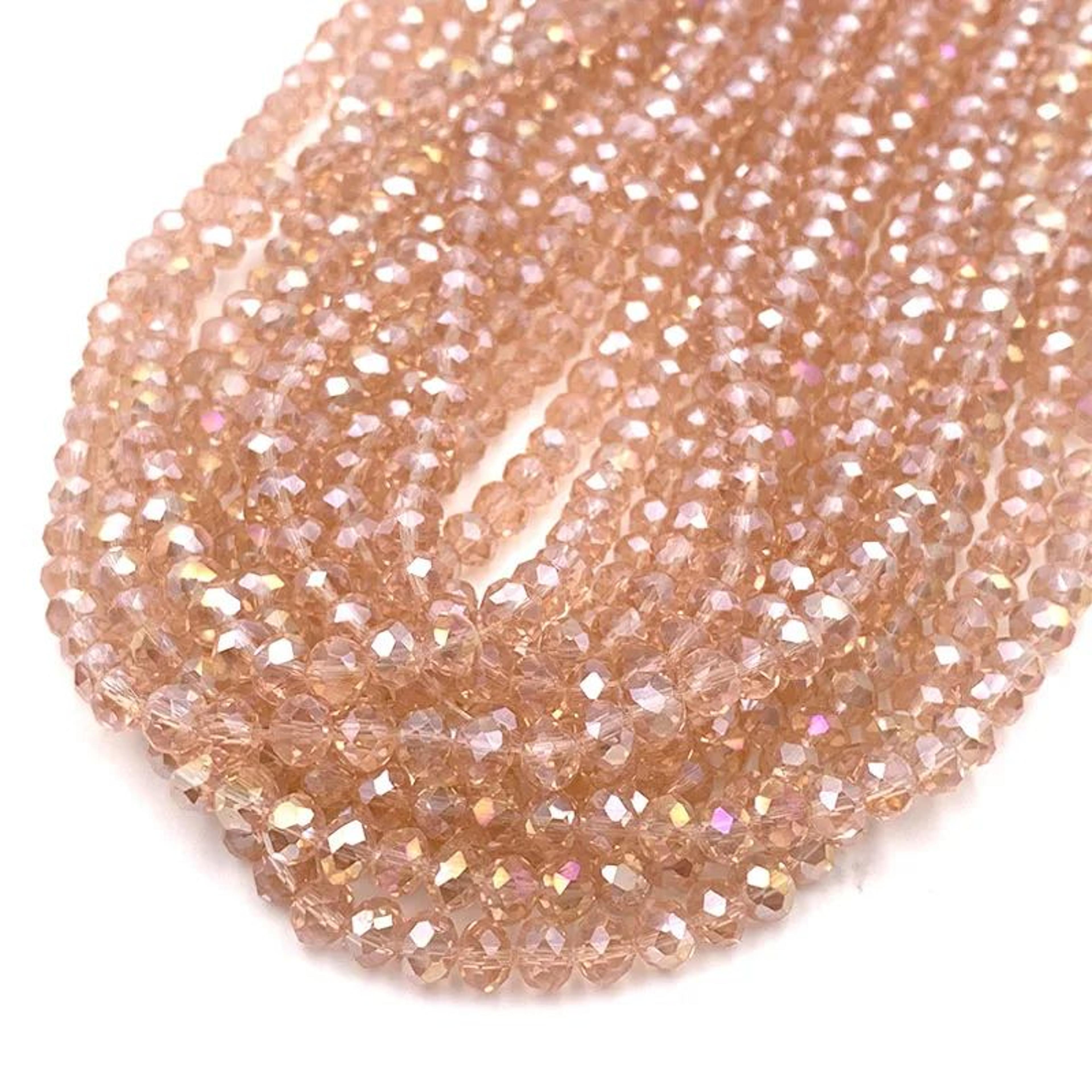 Faceted Glass Rondelle Spacer Beads For DIY Jewelry Making 15