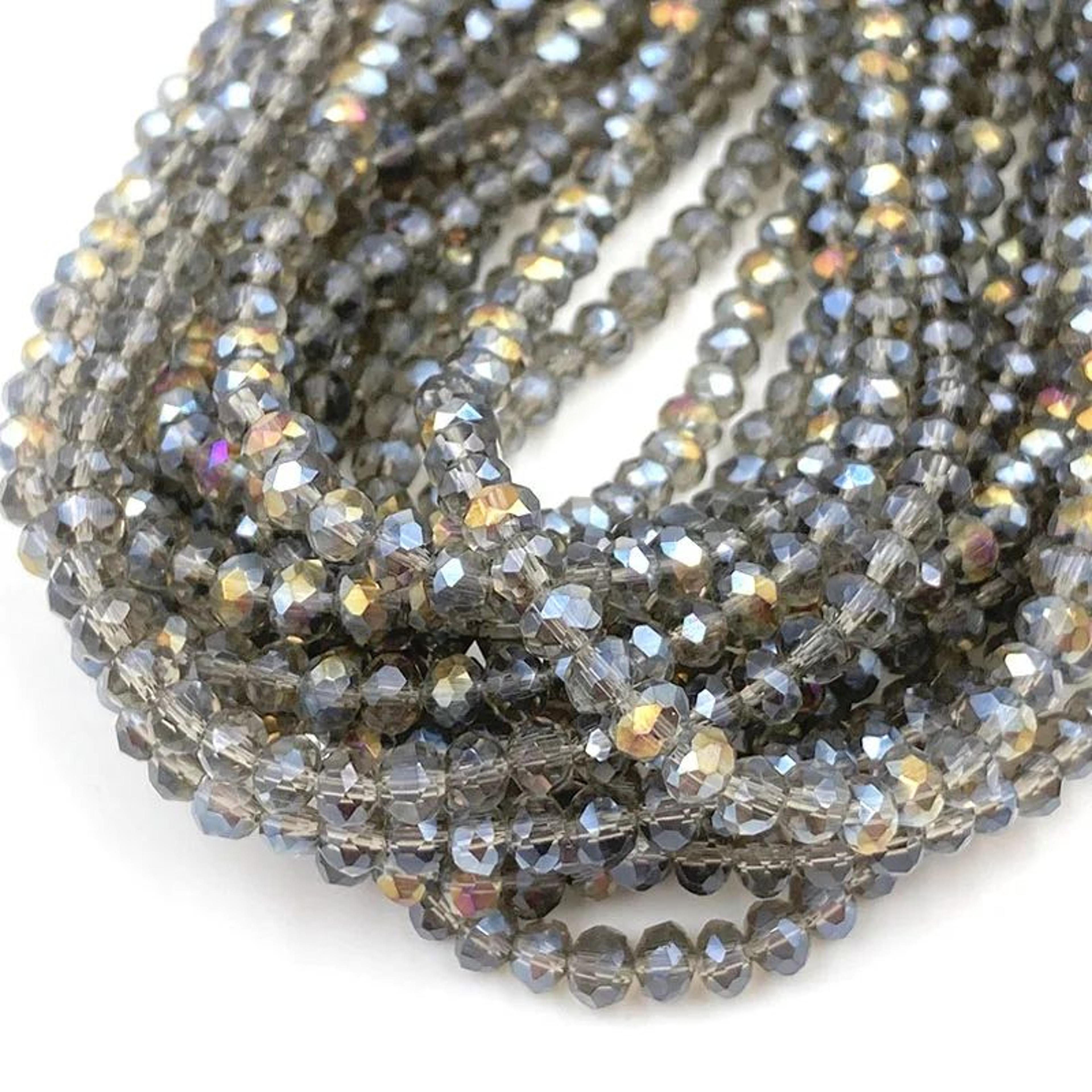 Faceted Glass Rondelle Spacer Beads For DIY Jewelry Making 17