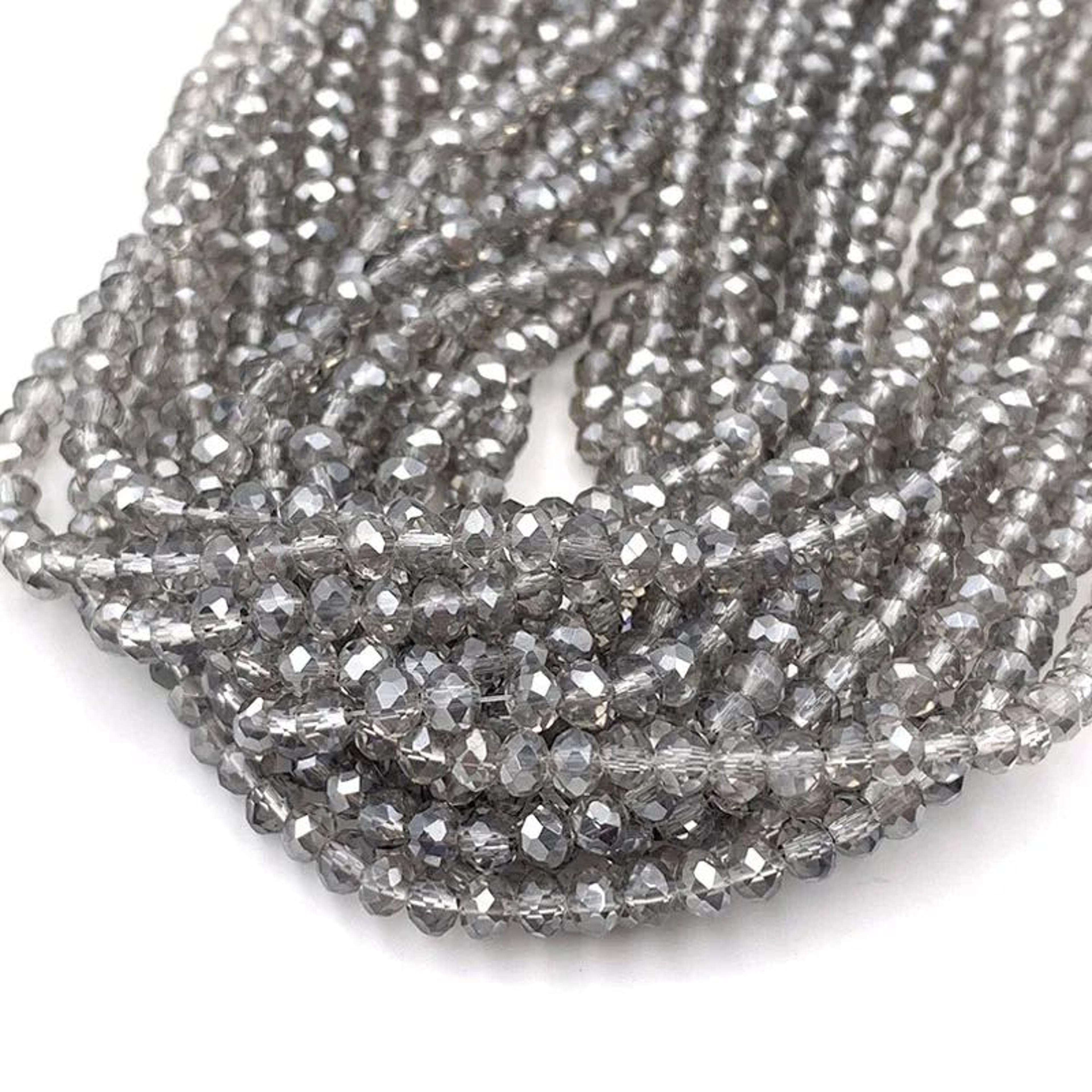 Faceted Glass Rondelle Spacer Beads For DIY Jewelry Making 19