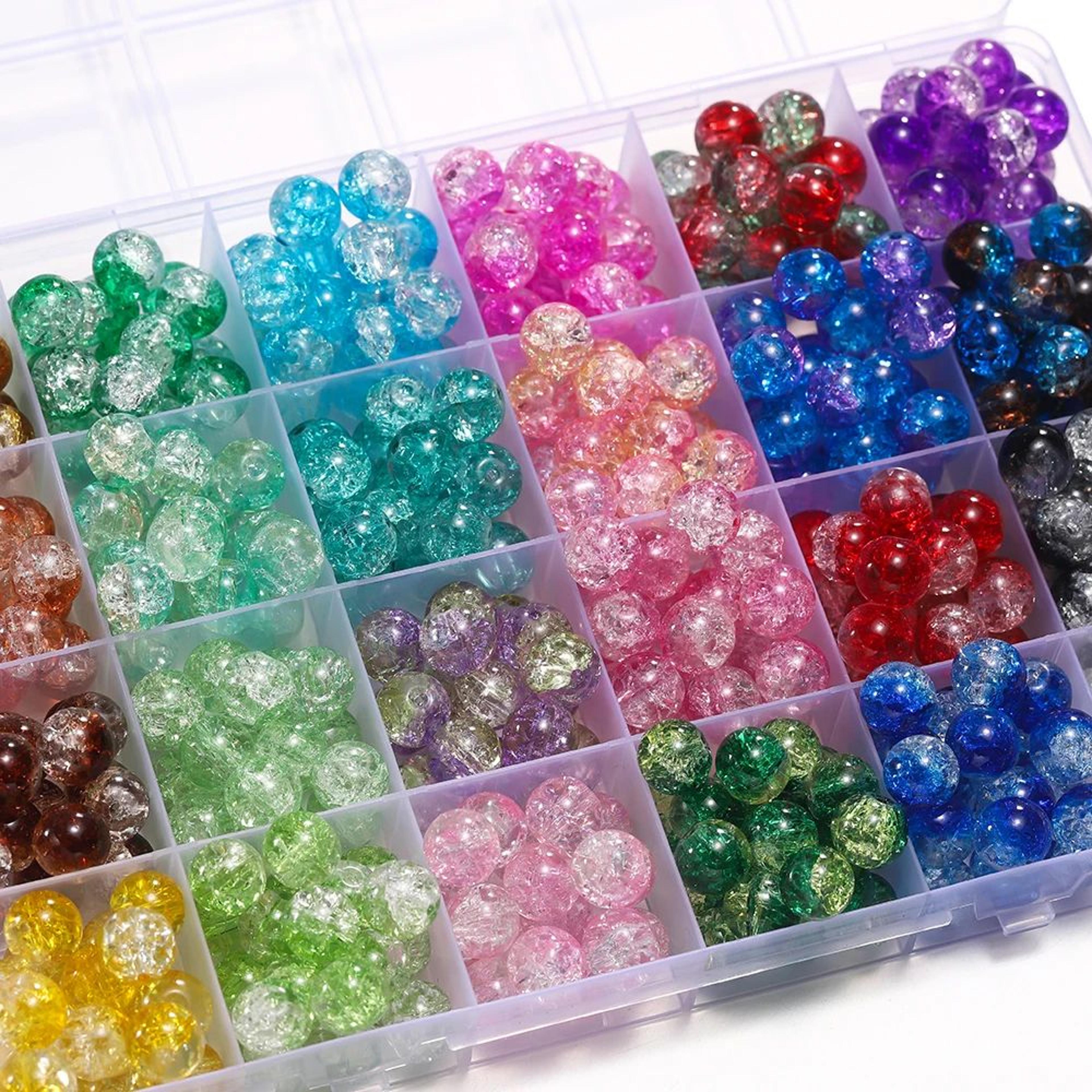 8mm glass crackle beads for diy bracelets necklaces and earrings
