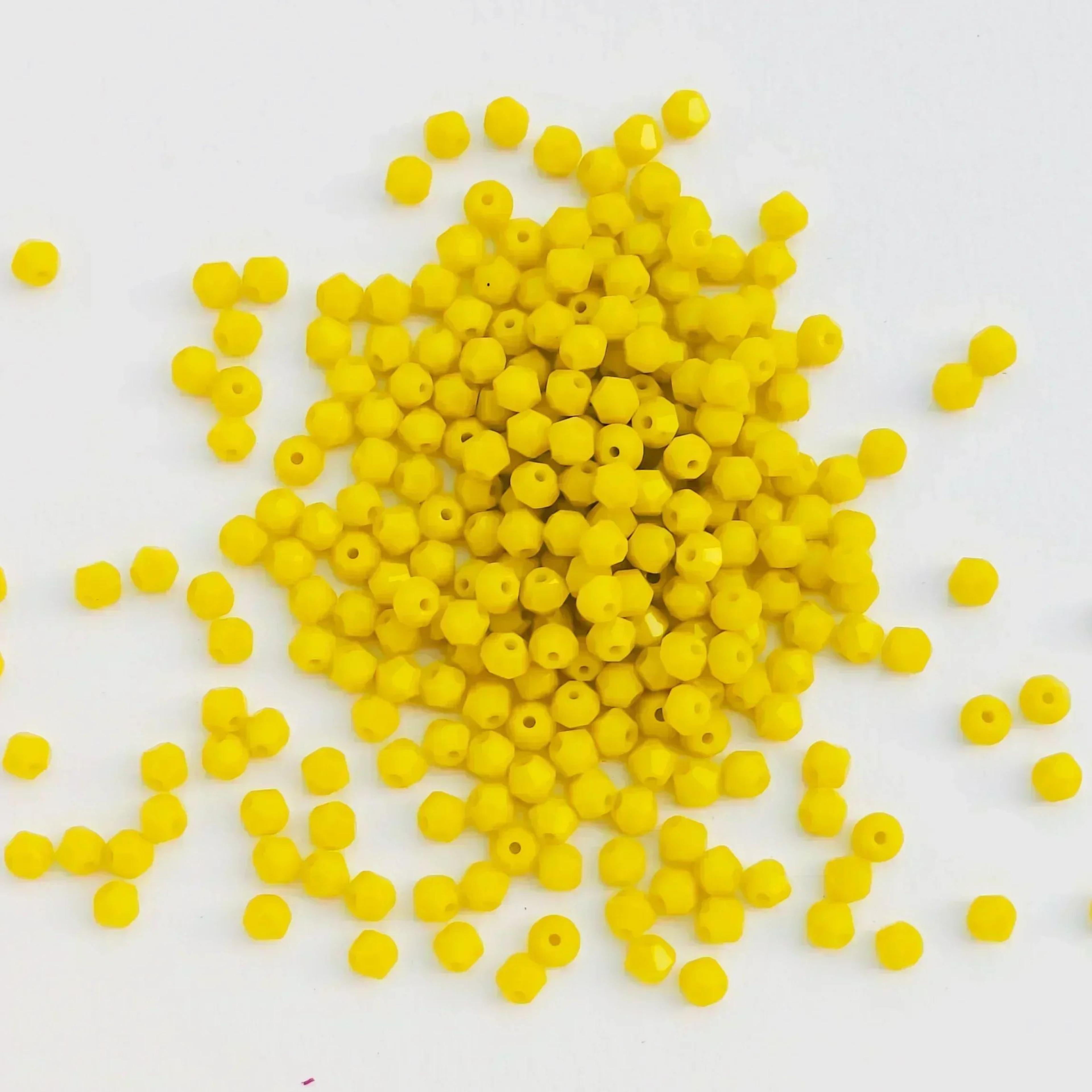 100pcs 4mm Shiny Faceted Bicone Crystal Beads For DIY Jewelry 19