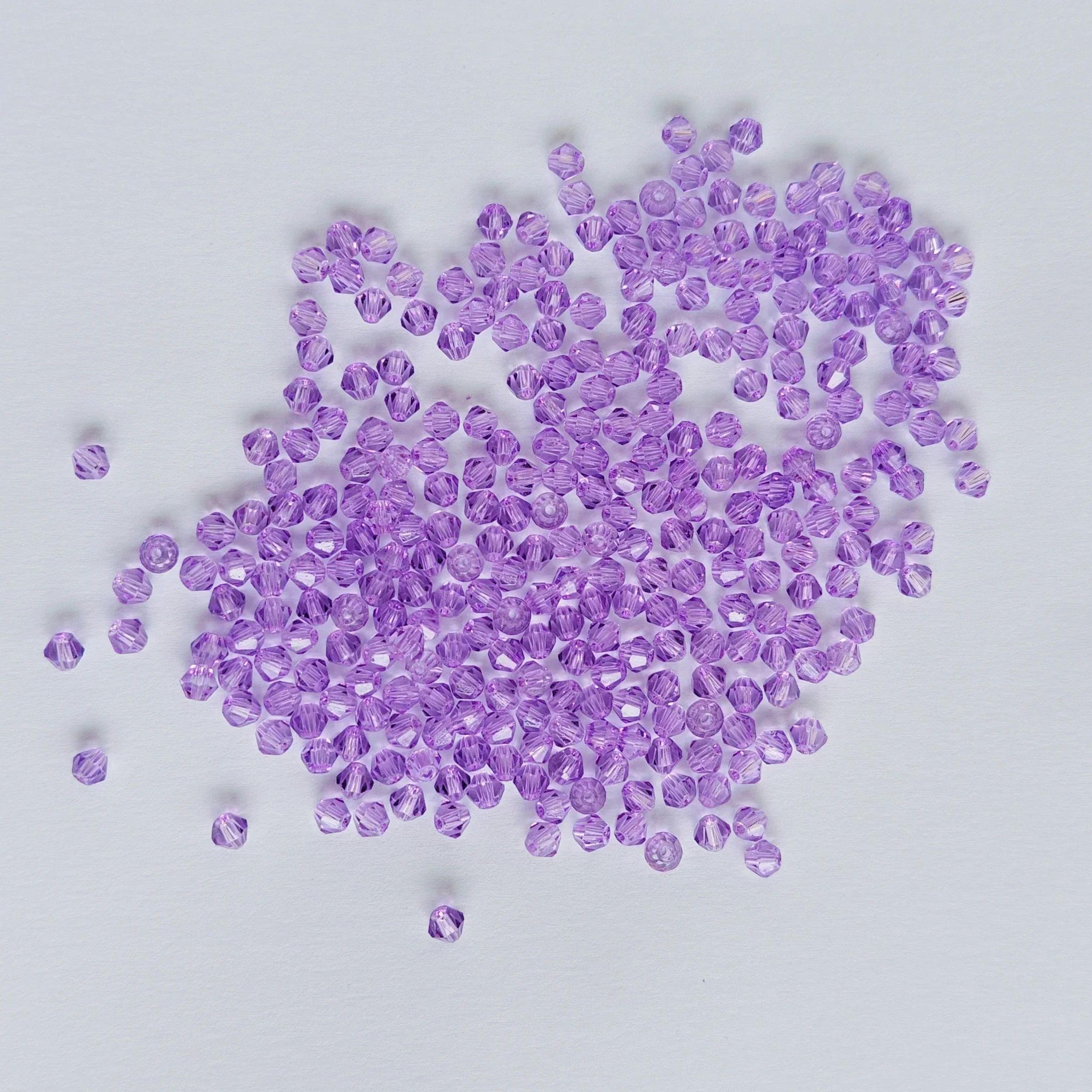 100pcs 4mm Shiny Faceted Bicone Crystal Beads For DIY Jewelry 23